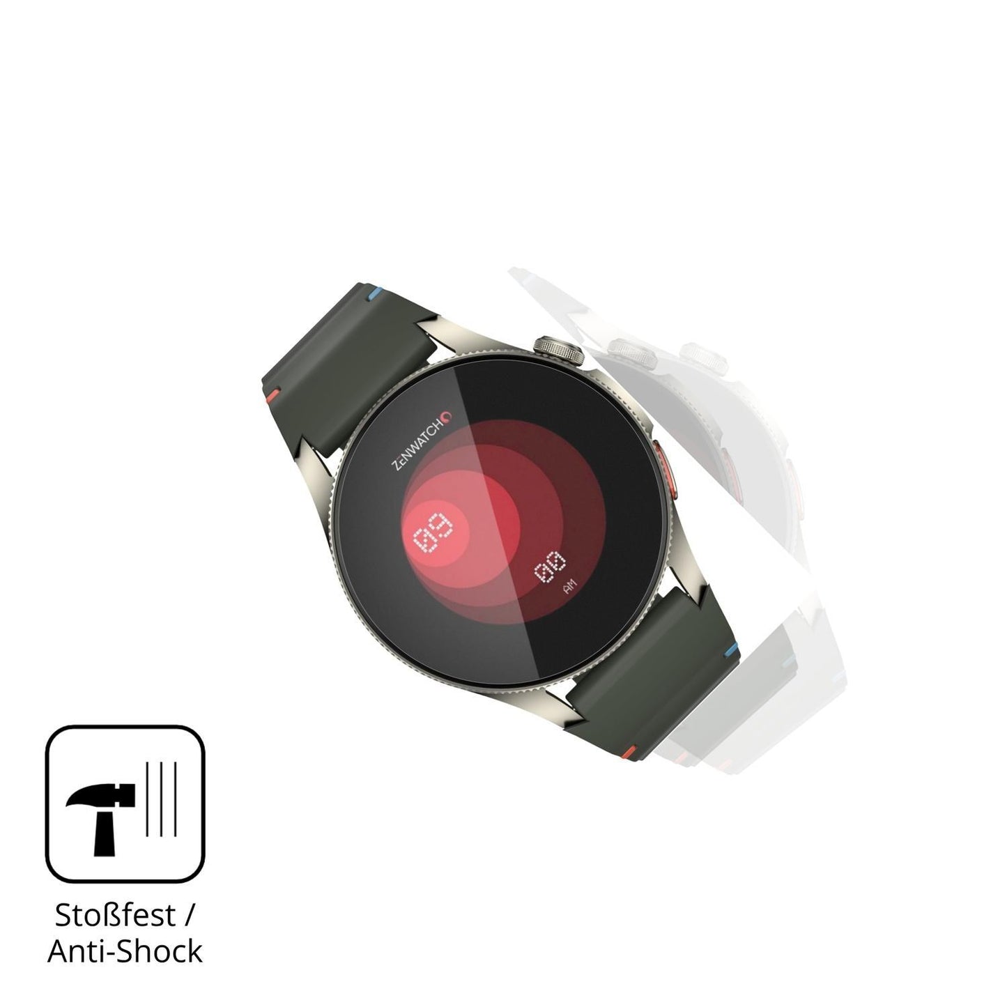 2x 9H Schutzfolie matt für Zenwatch Zenara Titaniu (4)