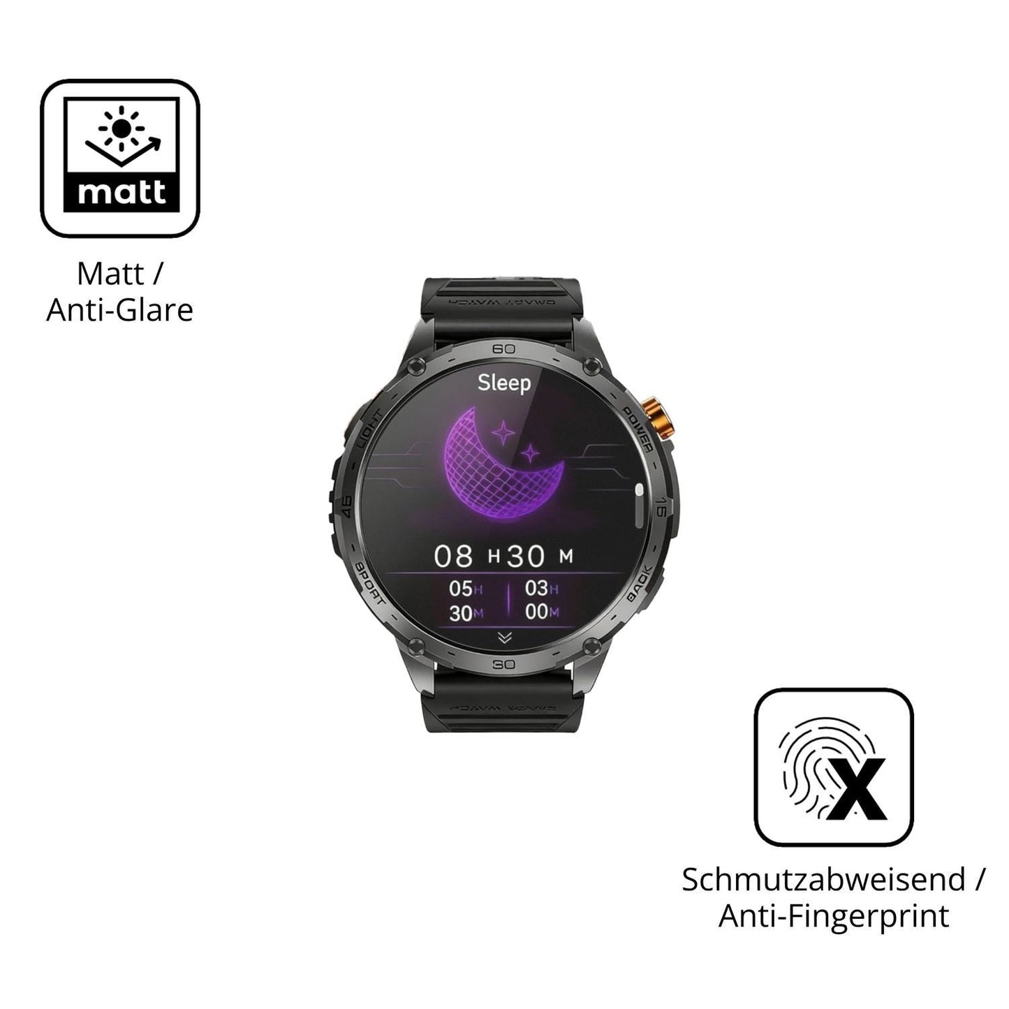 6x Schutzfolie matt für Kuisoe Zeus 2.0 Display-Sc (5)