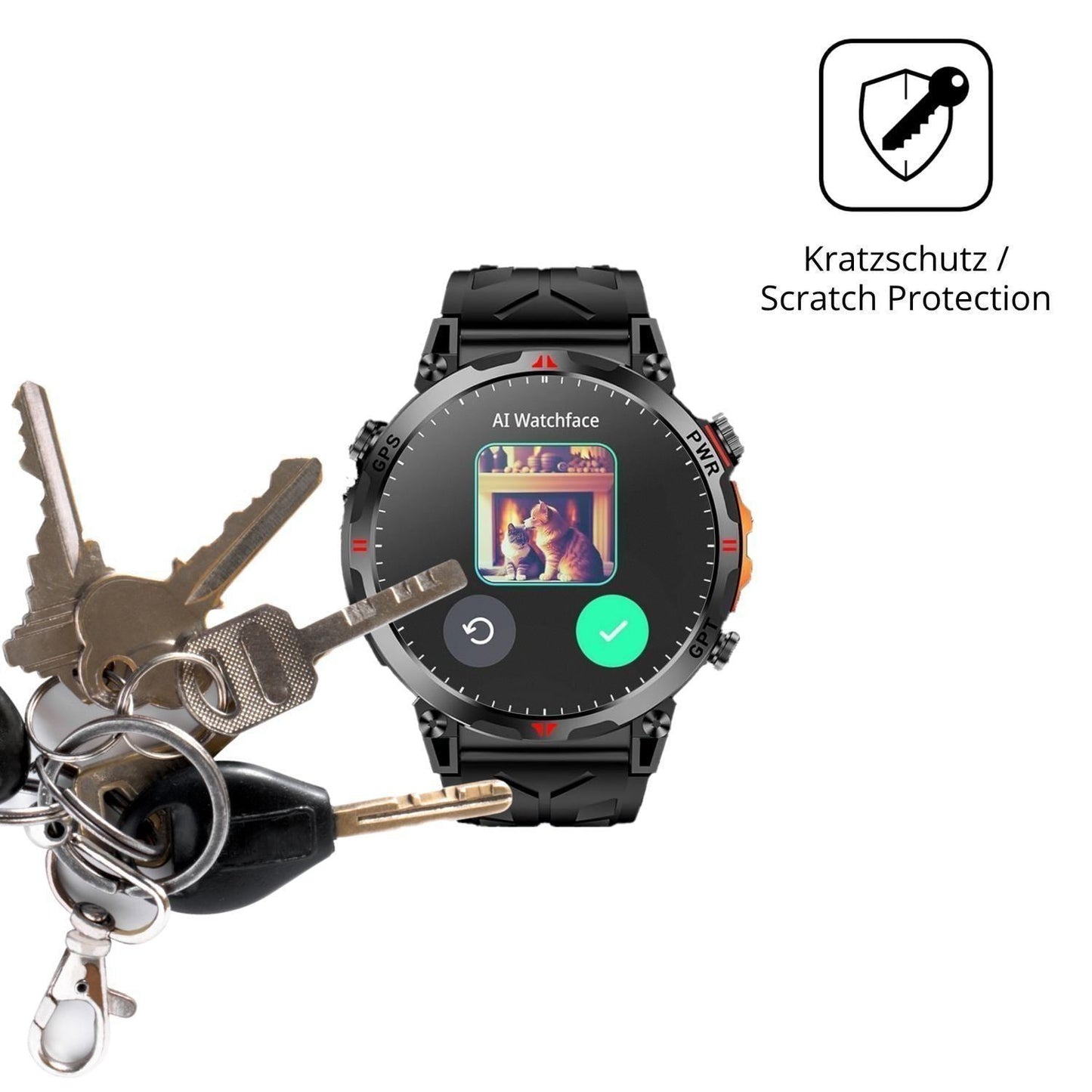 6x Schutzfolie matt für Mingdaln 1.56 Zoll Smartwa (4)