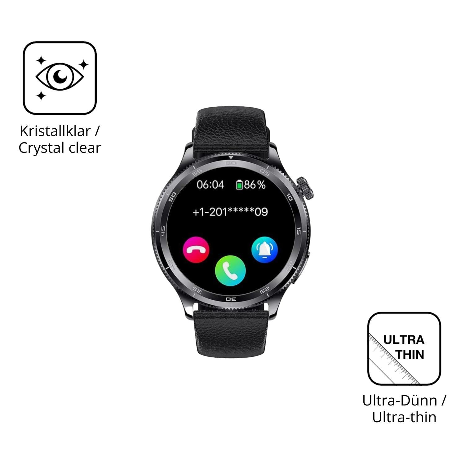 6x Schutzfolie klar für ZKCREATION 1.43 Zoll Smart (5)