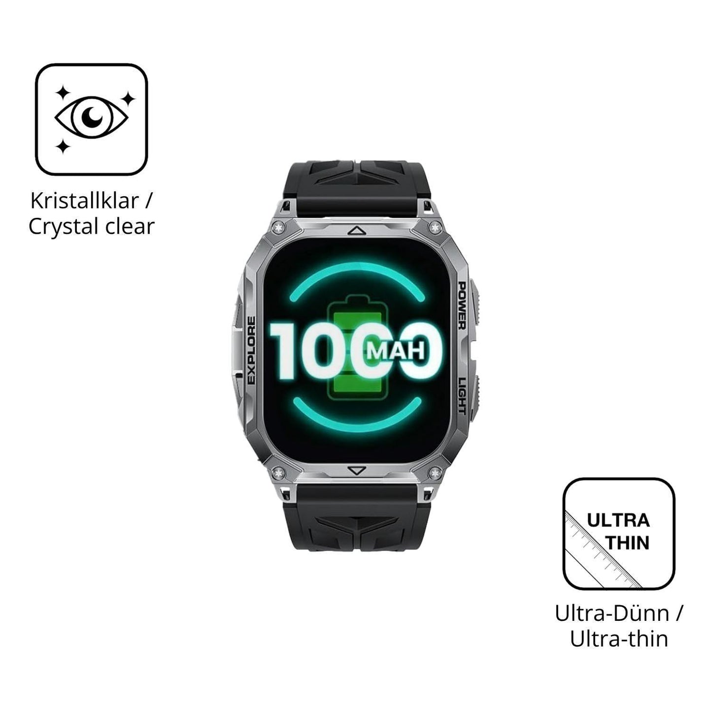 6x Schutzfolie klar für FITFLEX TX13 Display-Schut (5)