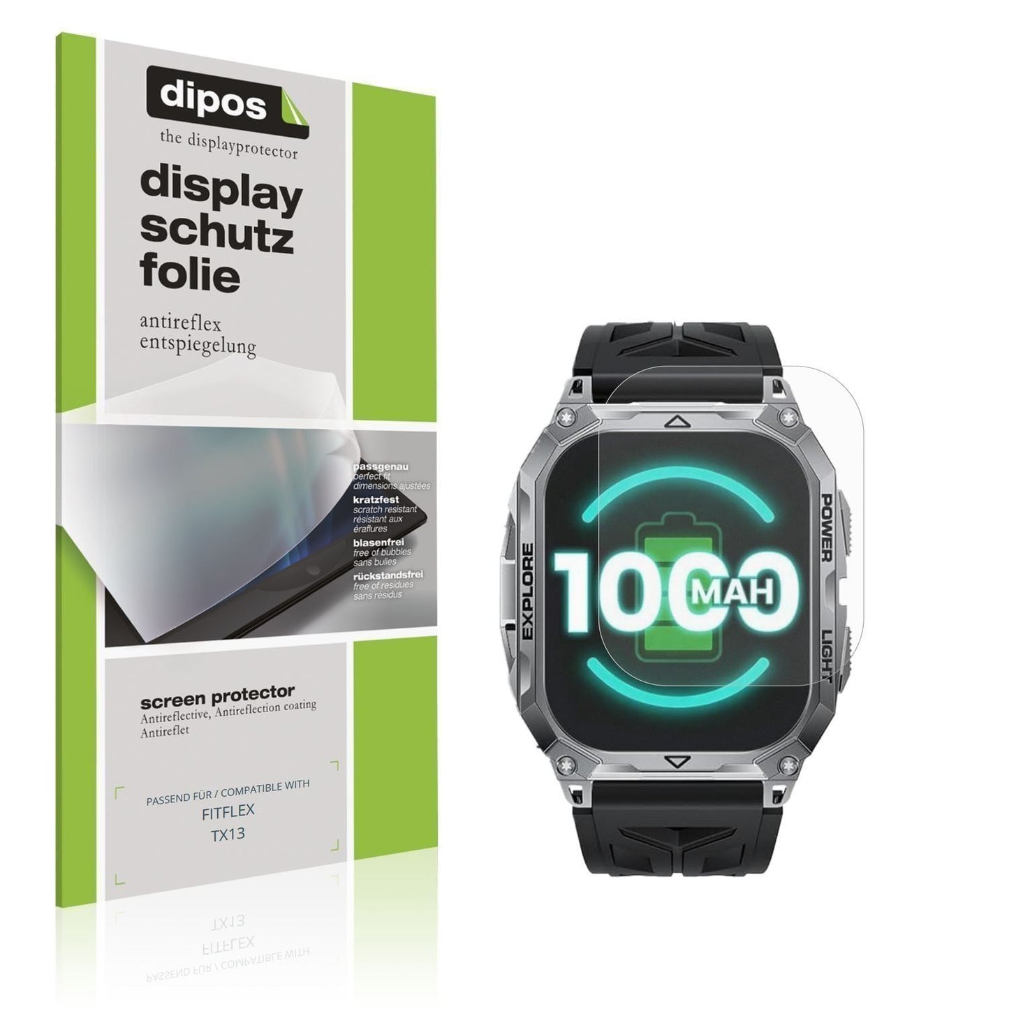 6x Schutzfolie matt für FITFLEX TX13 Display-Schut (1)