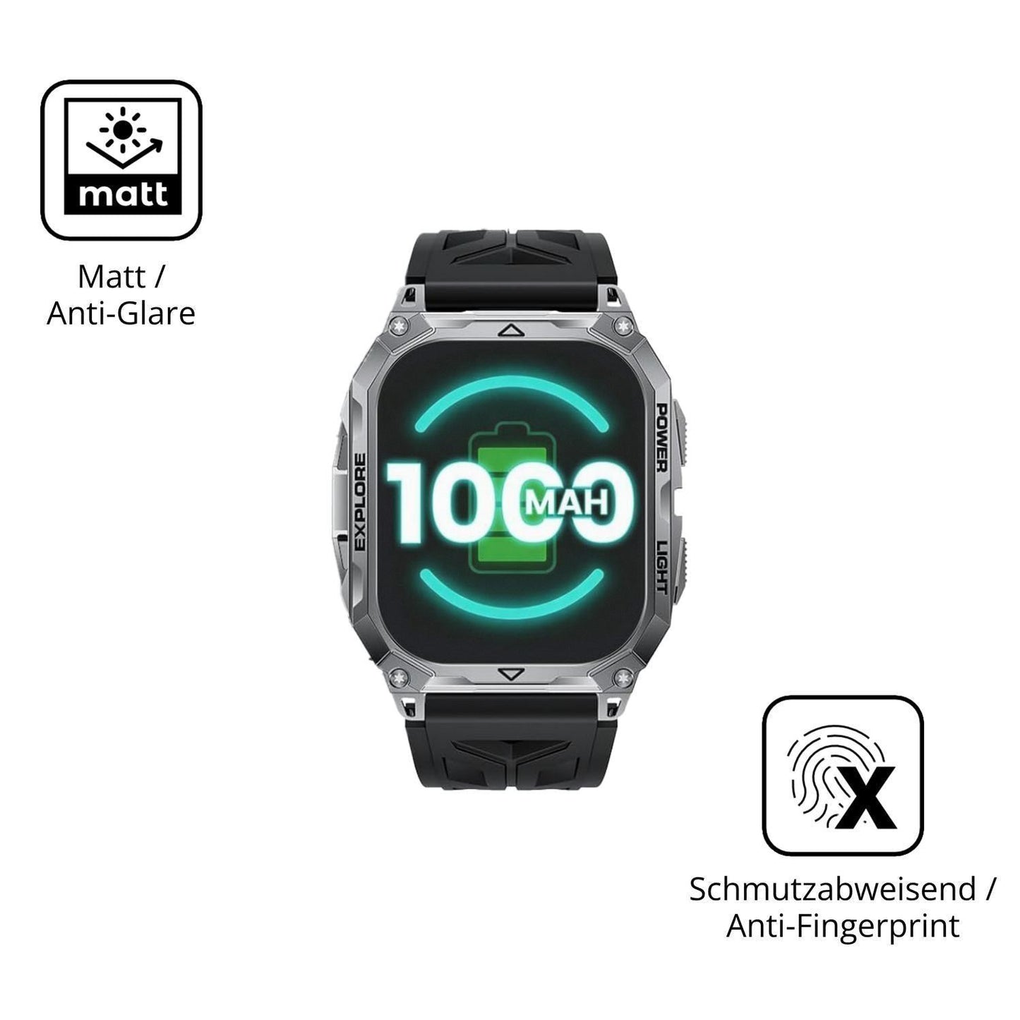 6x Schutzfolie matt für FITFLEX TX13 Display-Schut (5)