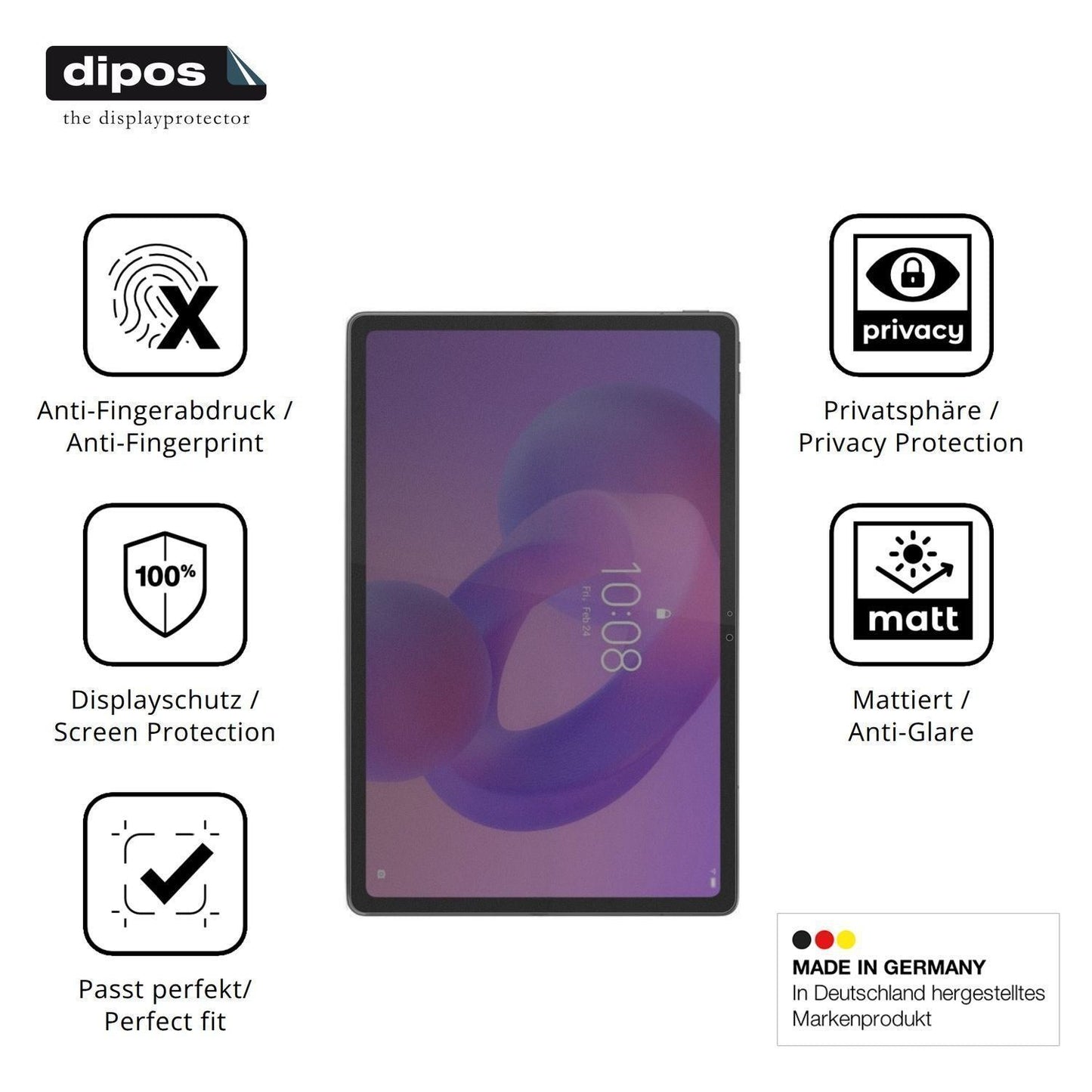 Blickschutzfolie für Lenovo Idea Tab Plus TB361FU  (5)