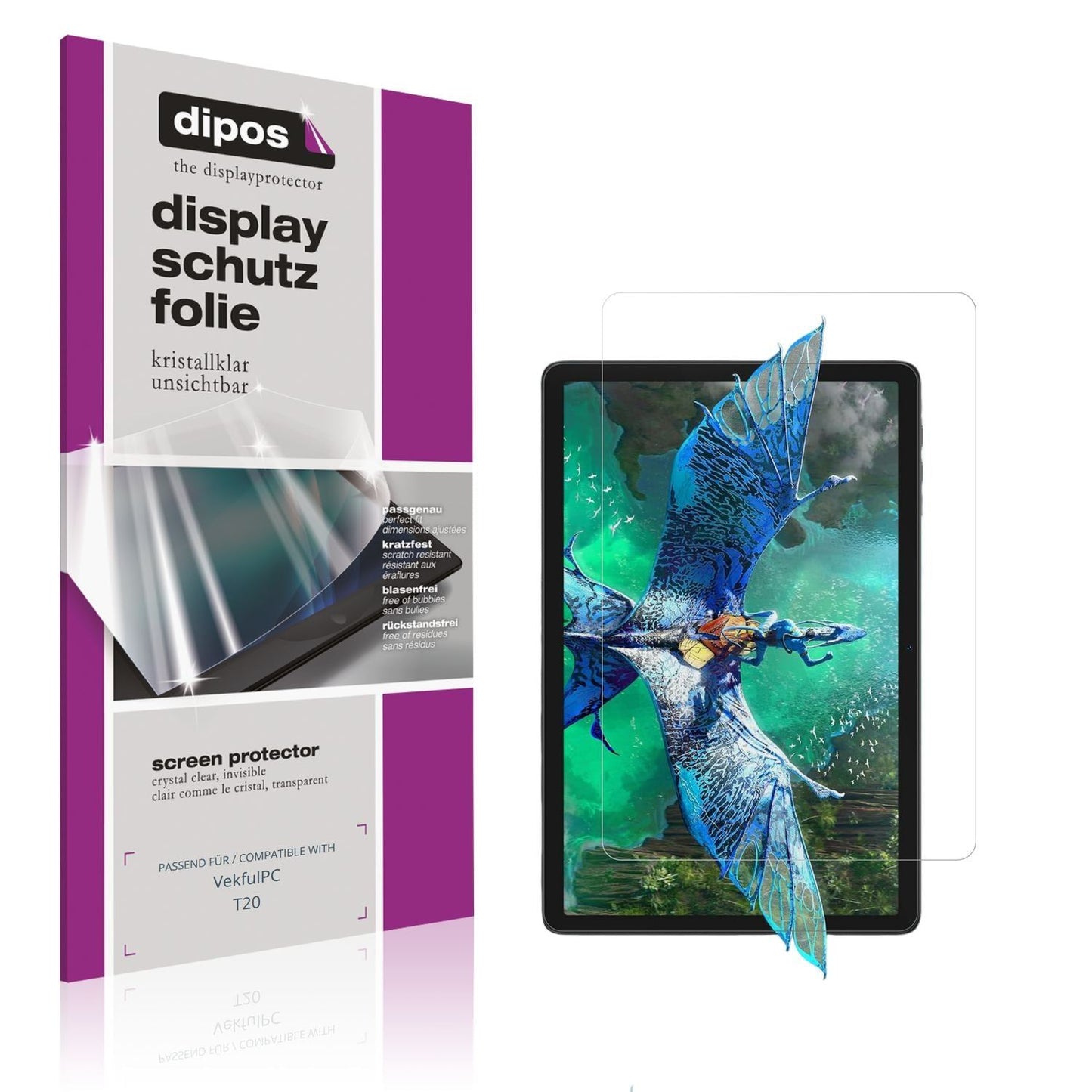 2x Schutzfolie klar für VekfulPC T20 Display-Schut (1)