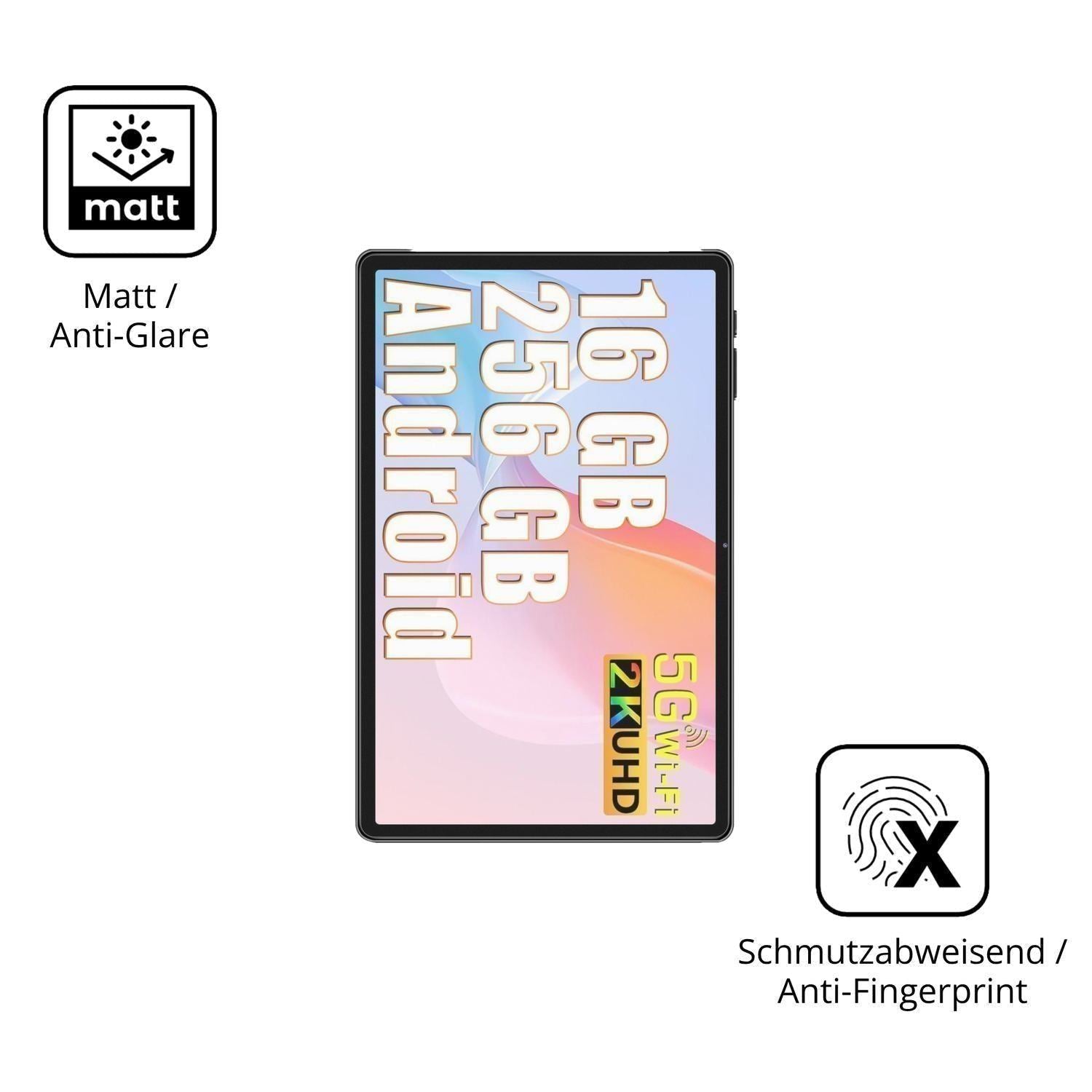 2x Schutzfolie matt für SEBBE Tablet 11 Zoll Displ (5)