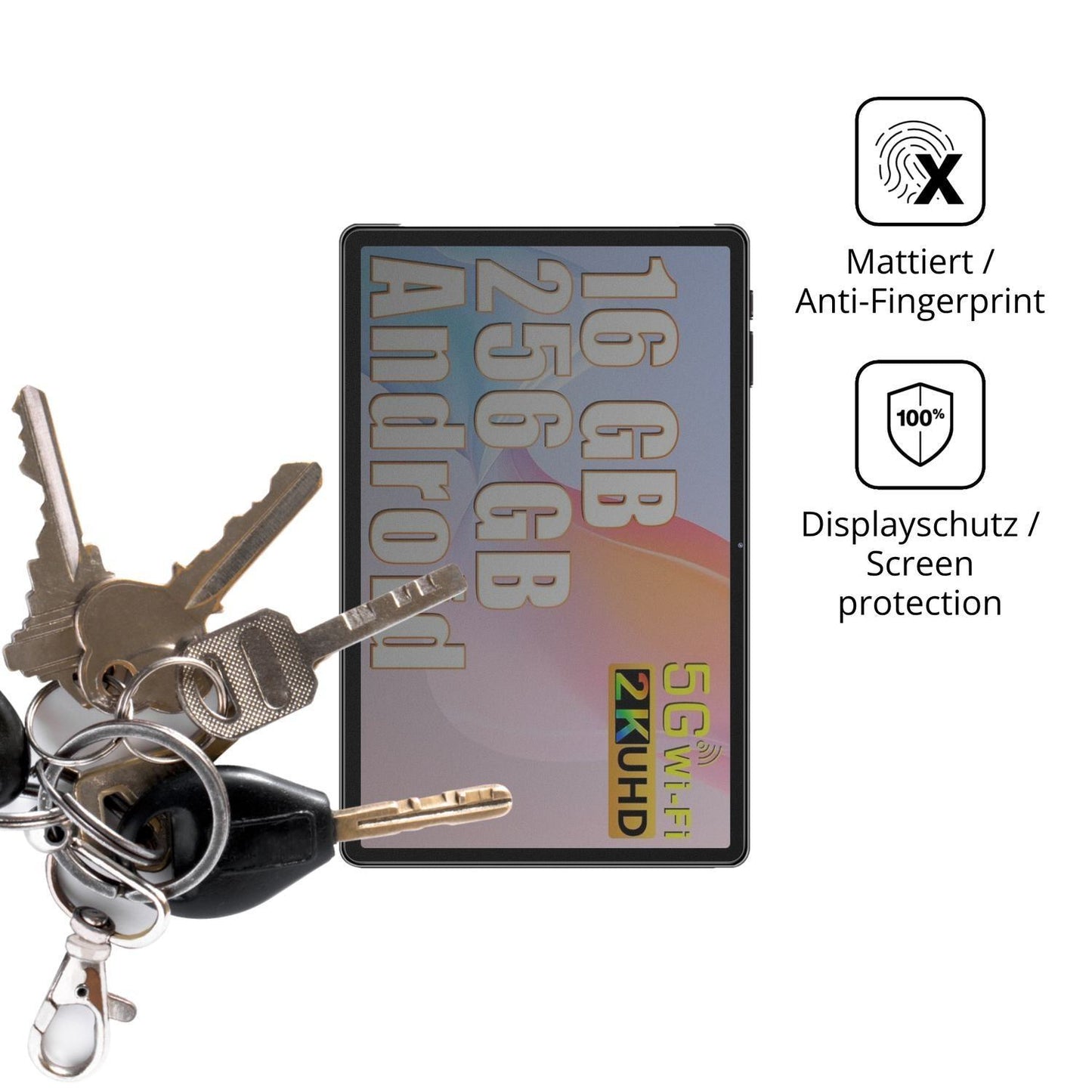Blickschutzfolie für SEBBE Tablet 11 Zoll matt Sch (3)