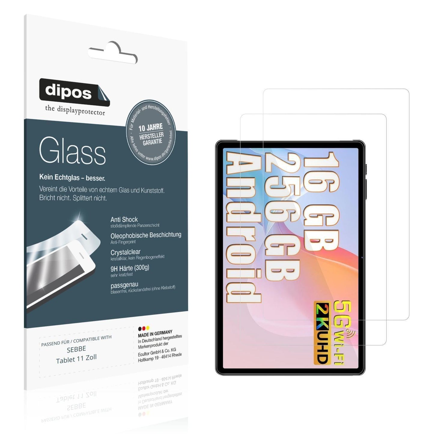 2x 9H Schutzfolie für SEBBE Tablet 11 Zoll Panzerf (1)
