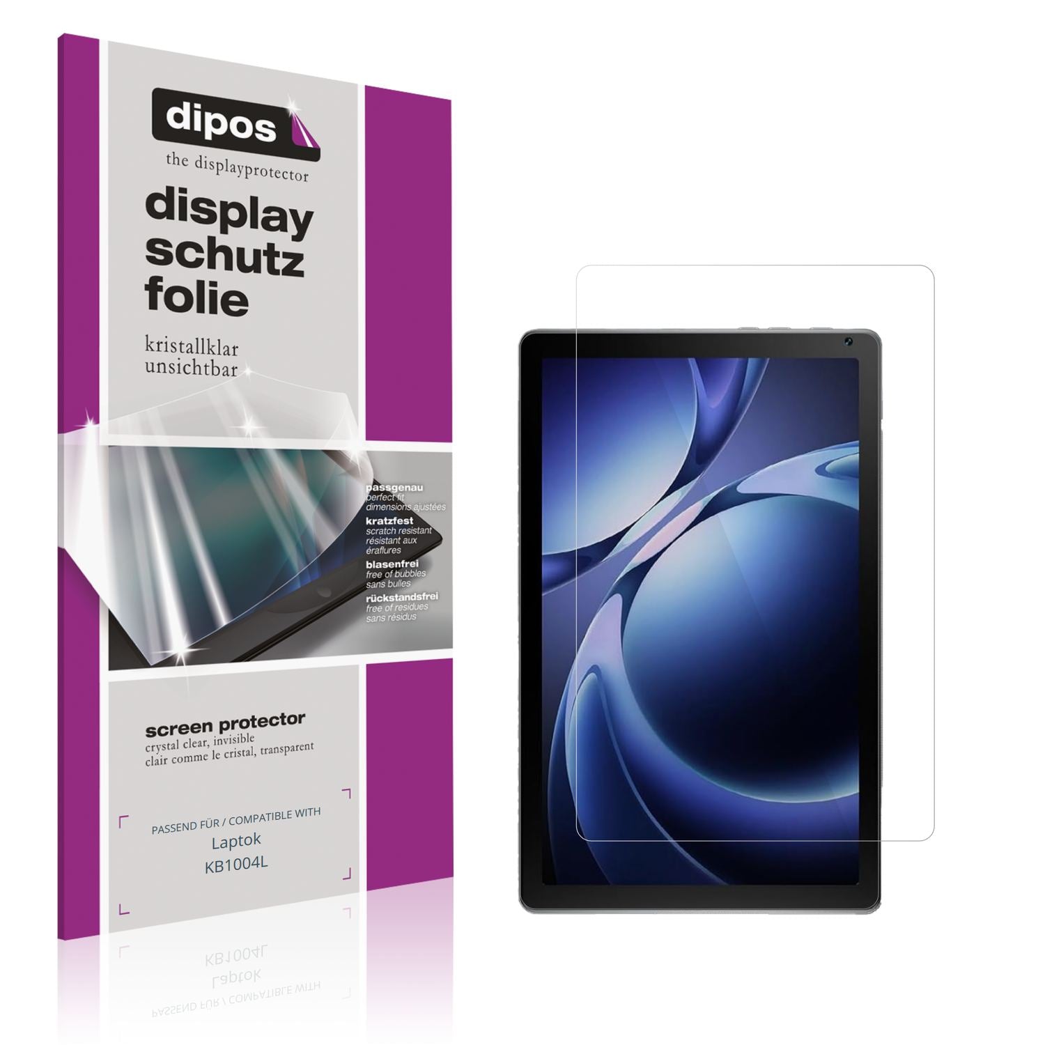 2x Schutzfolie klar für Laptok KB1004L Display-Sch (1)