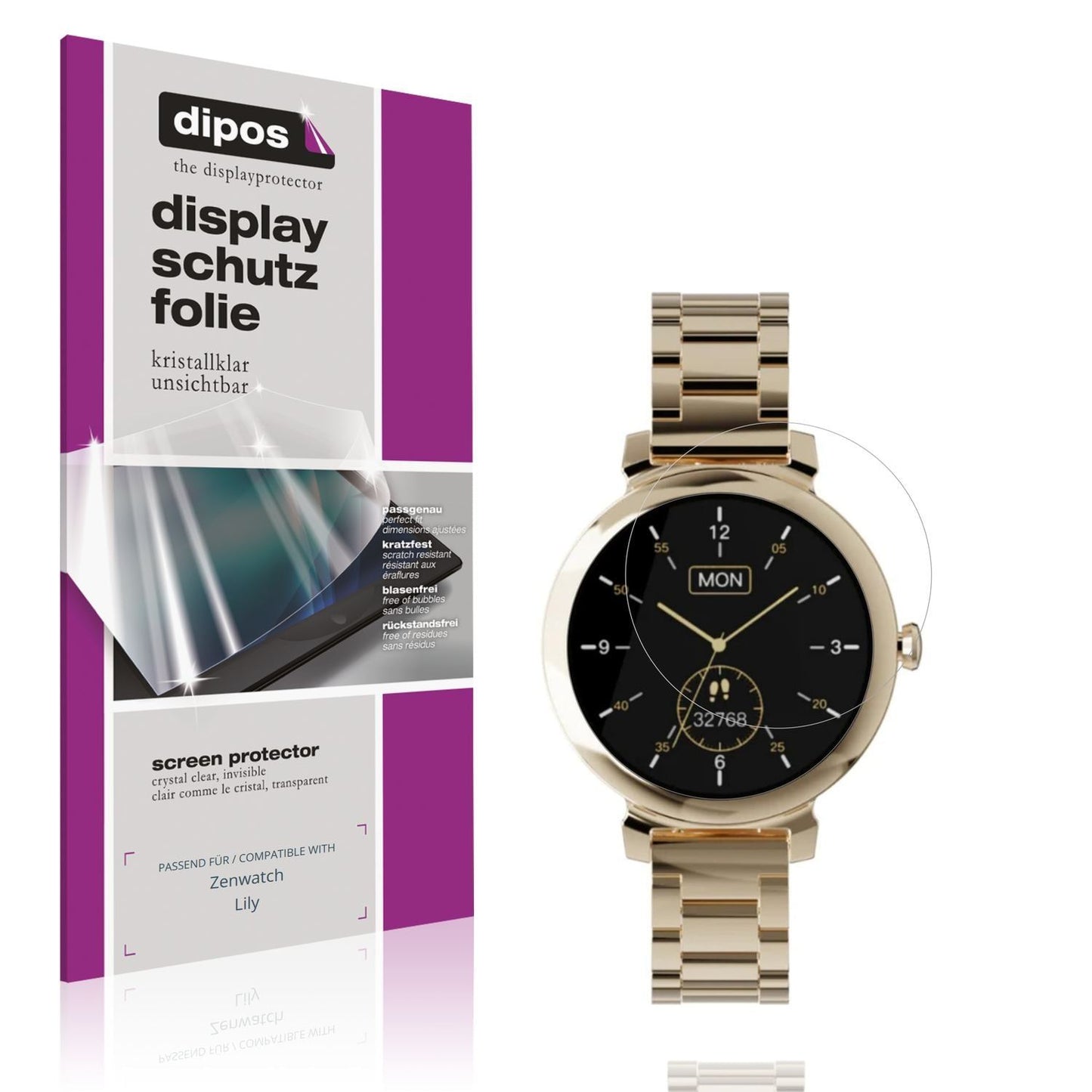 6x Schutzfolie klar für Zenwatch Lily Display-Schu (1)