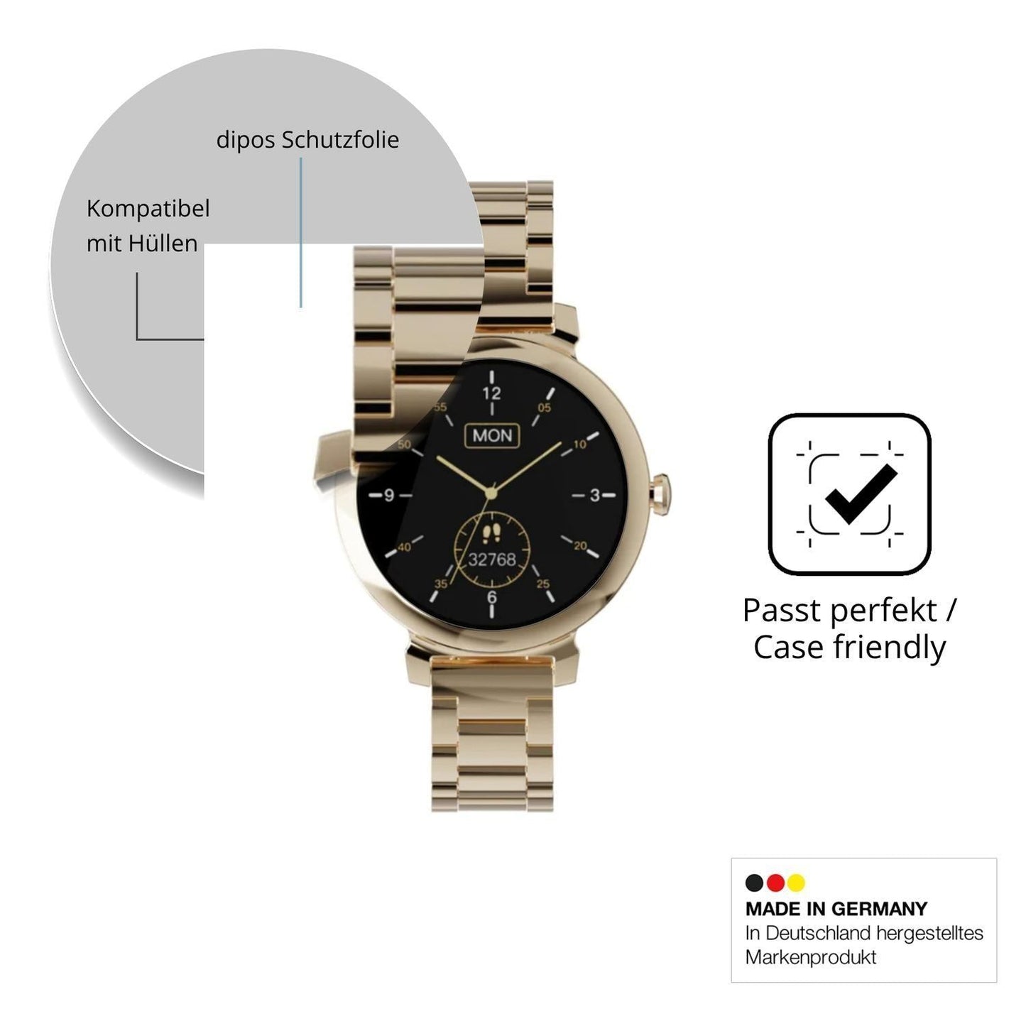 6x Schutzfolie klar für Zenwatch Lily Display-Schu (6)