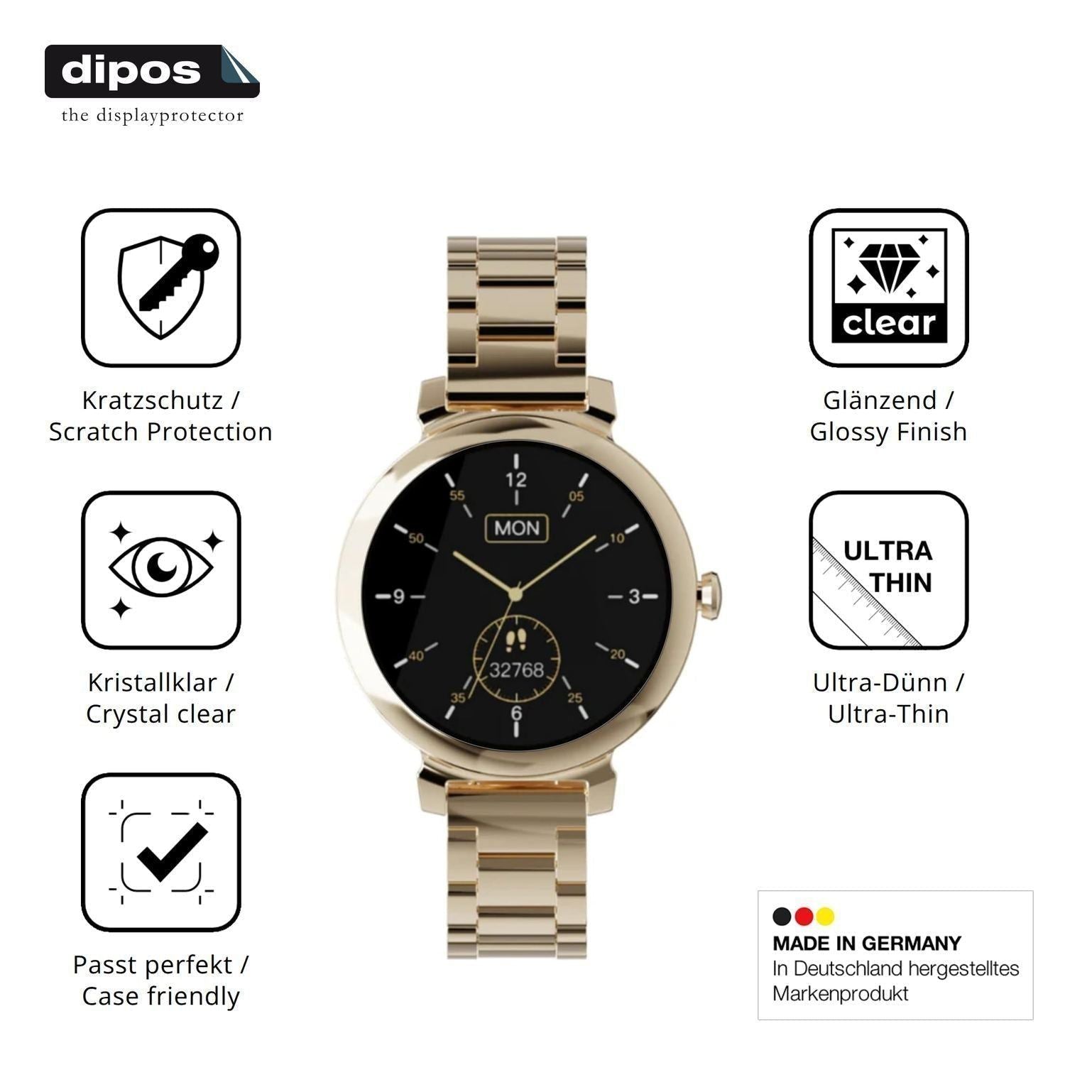 6x Schutzfolie klar für Zenwatch Lily Display-Schu (7)