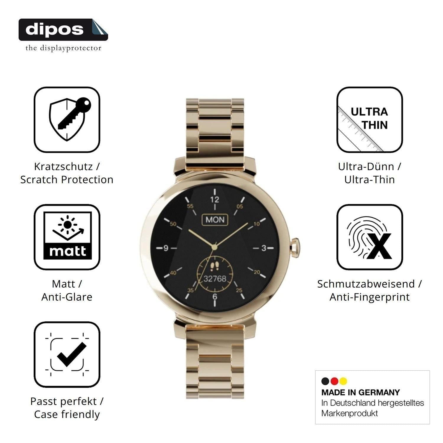 6x Schutzfolie matt für Zenwatch Lily Display-Schu (7)