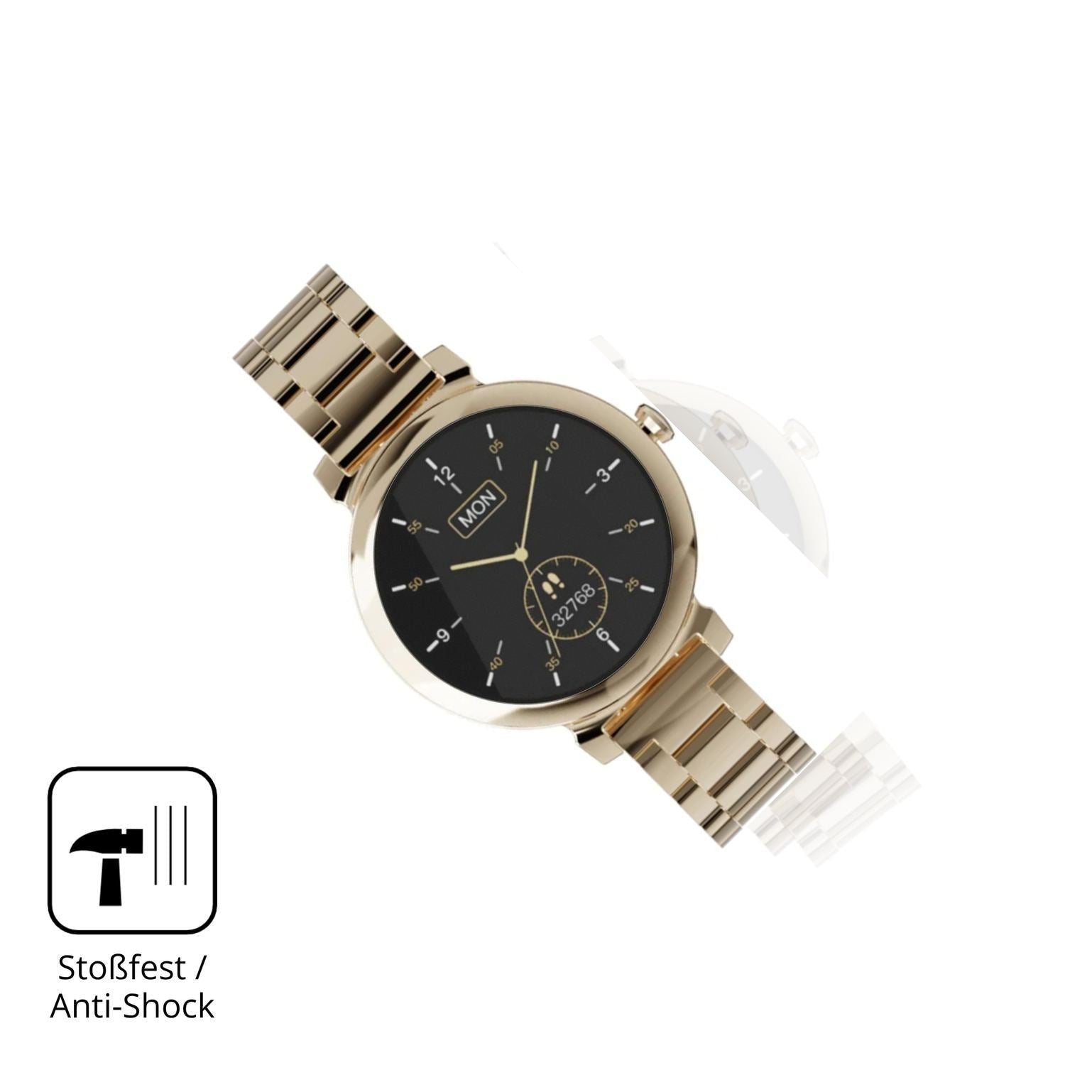 2x 9H Schutzfolie matt für Zenwatch Lily Panzerfol (4)