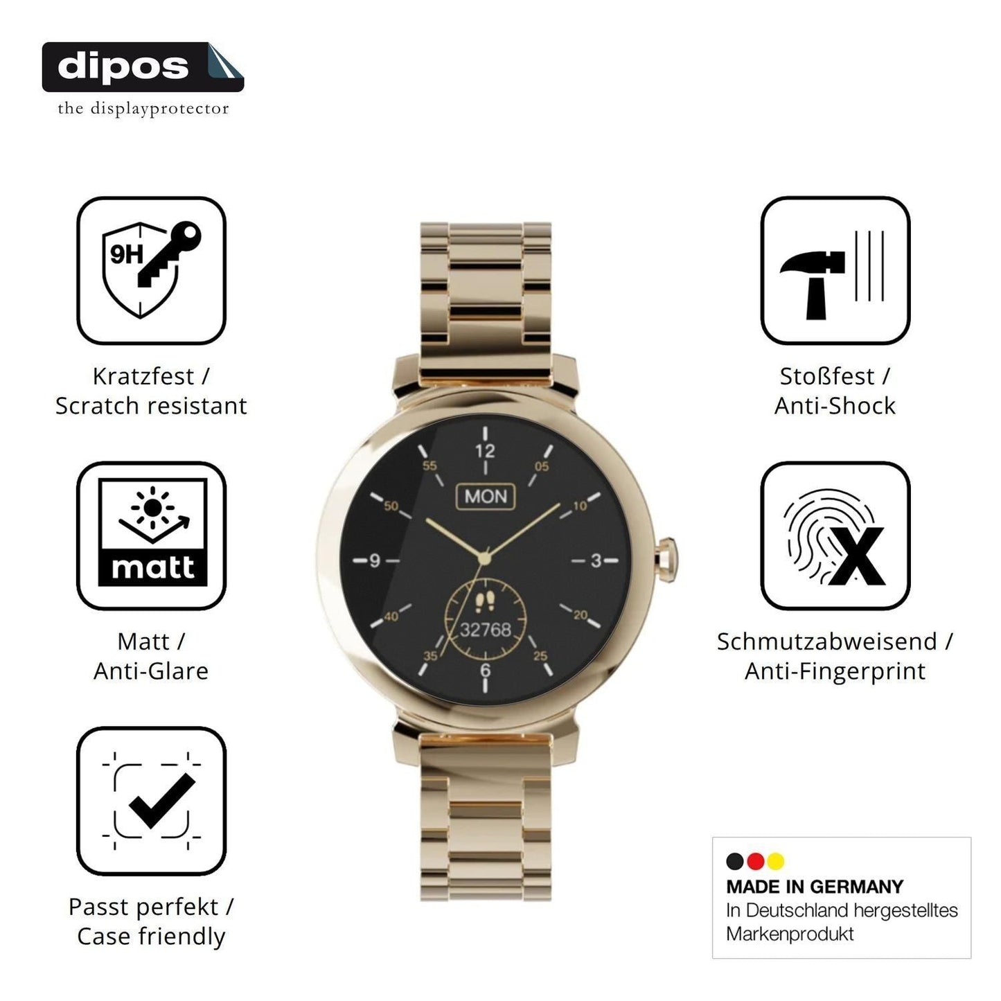 2x 9H Schutzfolie matt für Zenwatch Lily Panzerfol (7)