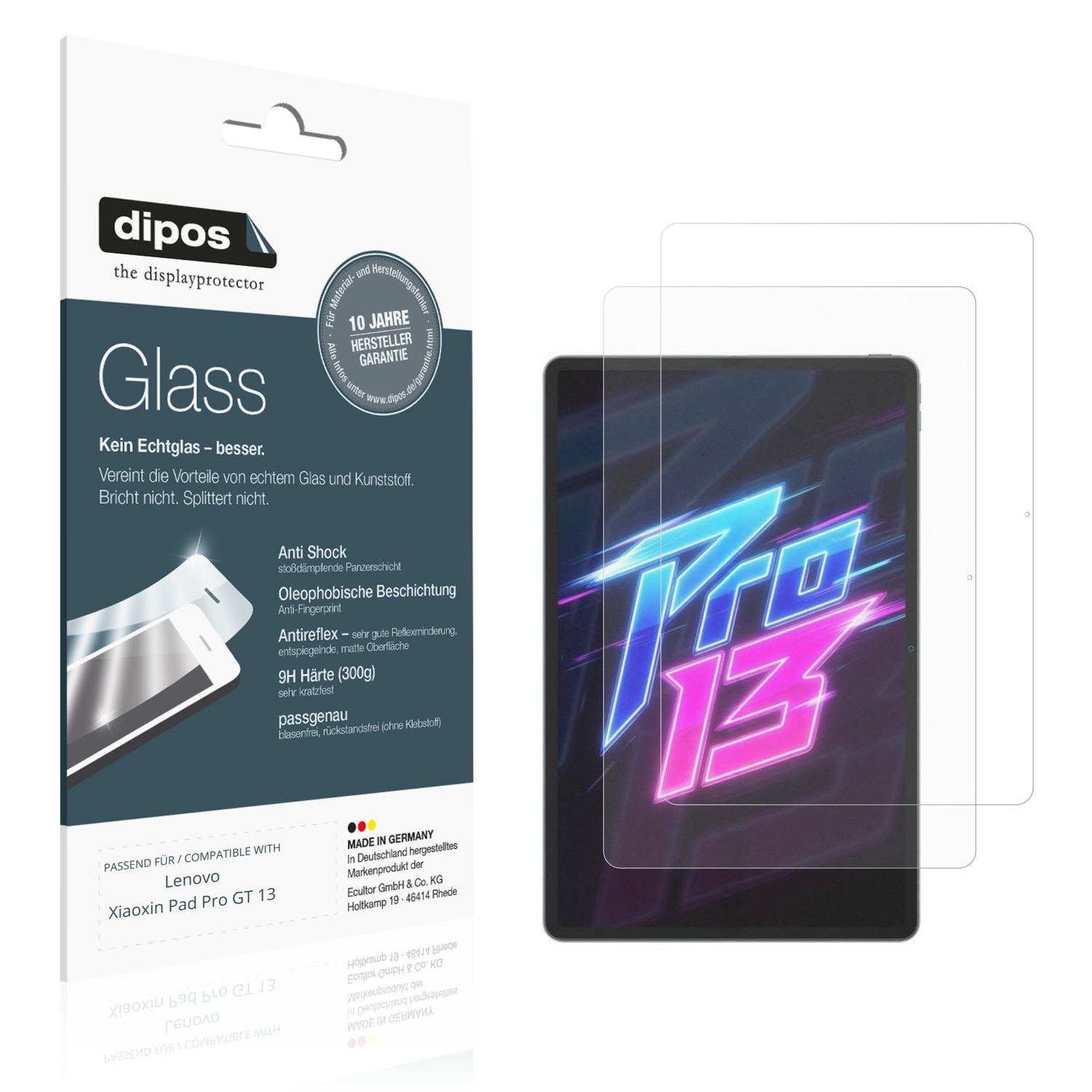2x 9H Schutzfolie matt für Lenovo Xiaoxin Pad Pro  (1)