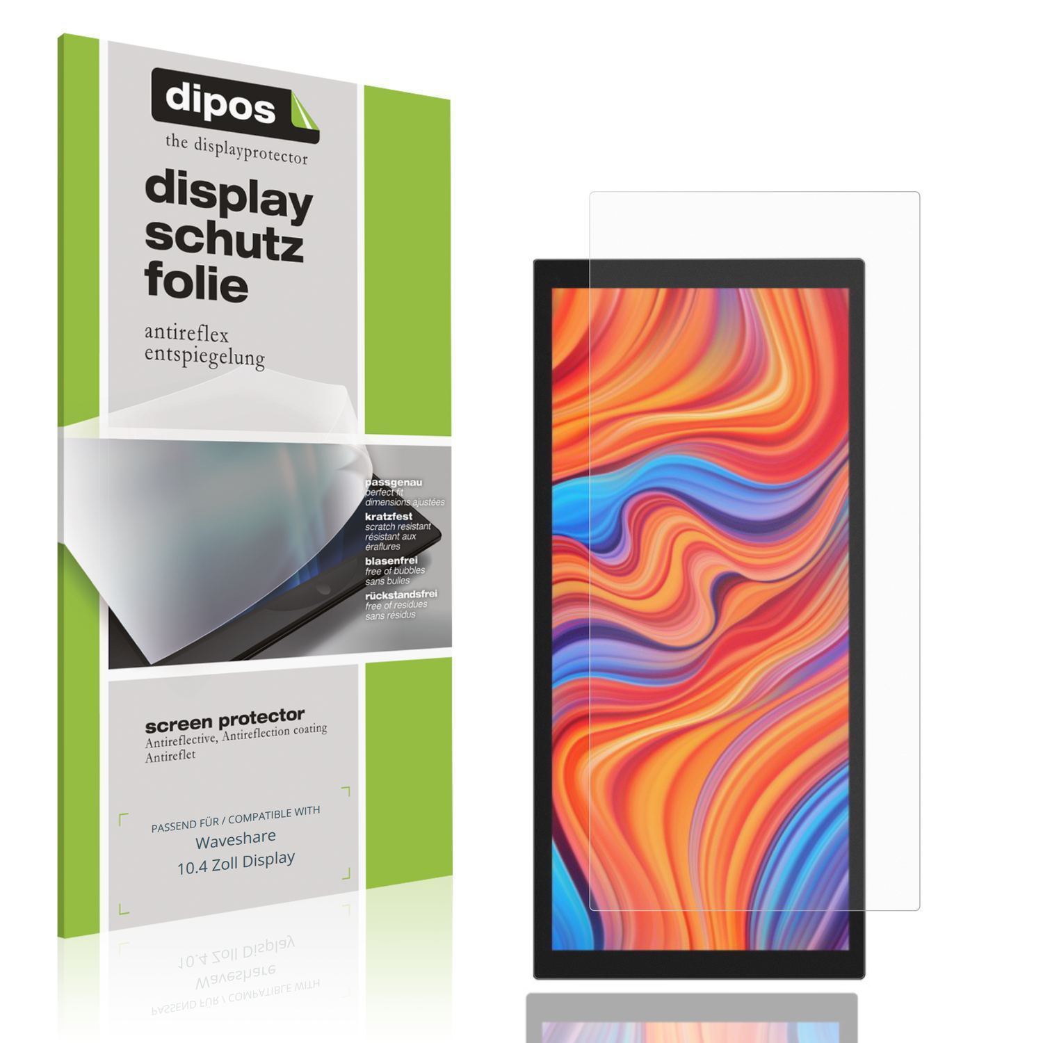 2x Schutzfolie matt für Waveshare 10.4 Zoll Displa (1)