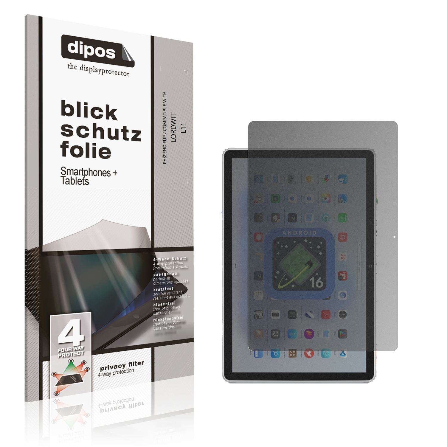 Blickschutzfolie für LORDWIT L11 matt Schutzfolie  (1)