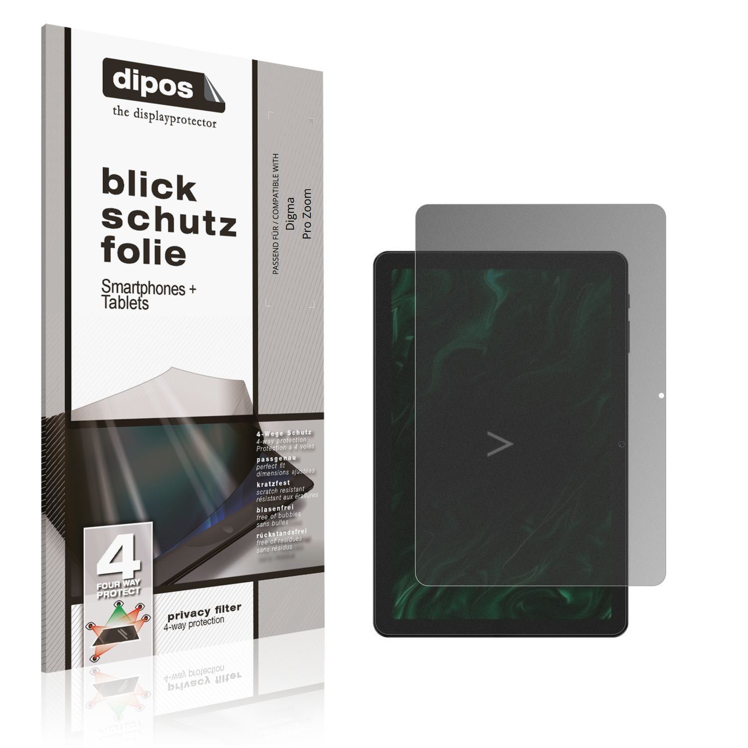 Blickschutzfolie für Digma Pro Zoom matt Schutzfol (1)