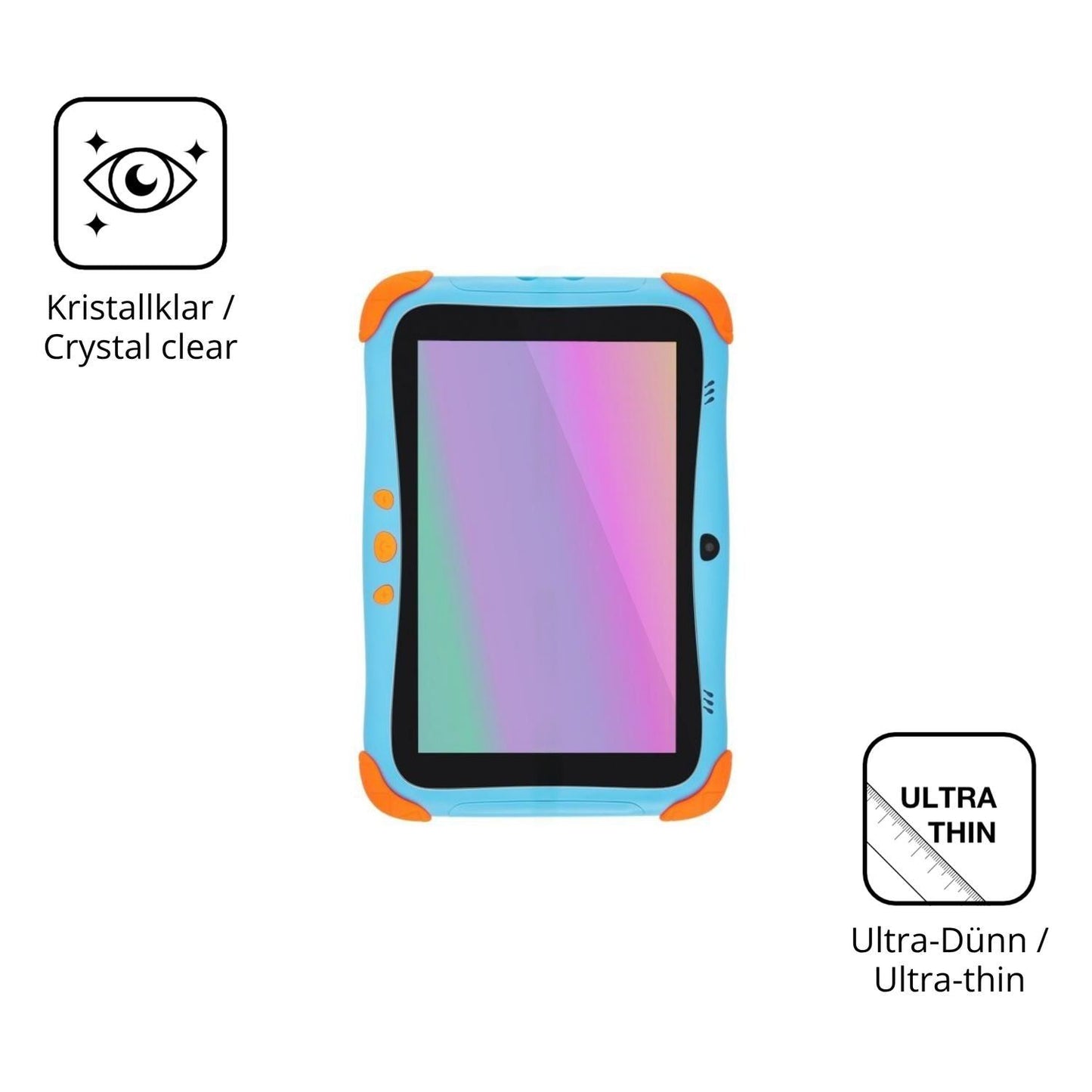 2x Schutzfolie klar für Digma Kids A8 Display-Schu (5)
