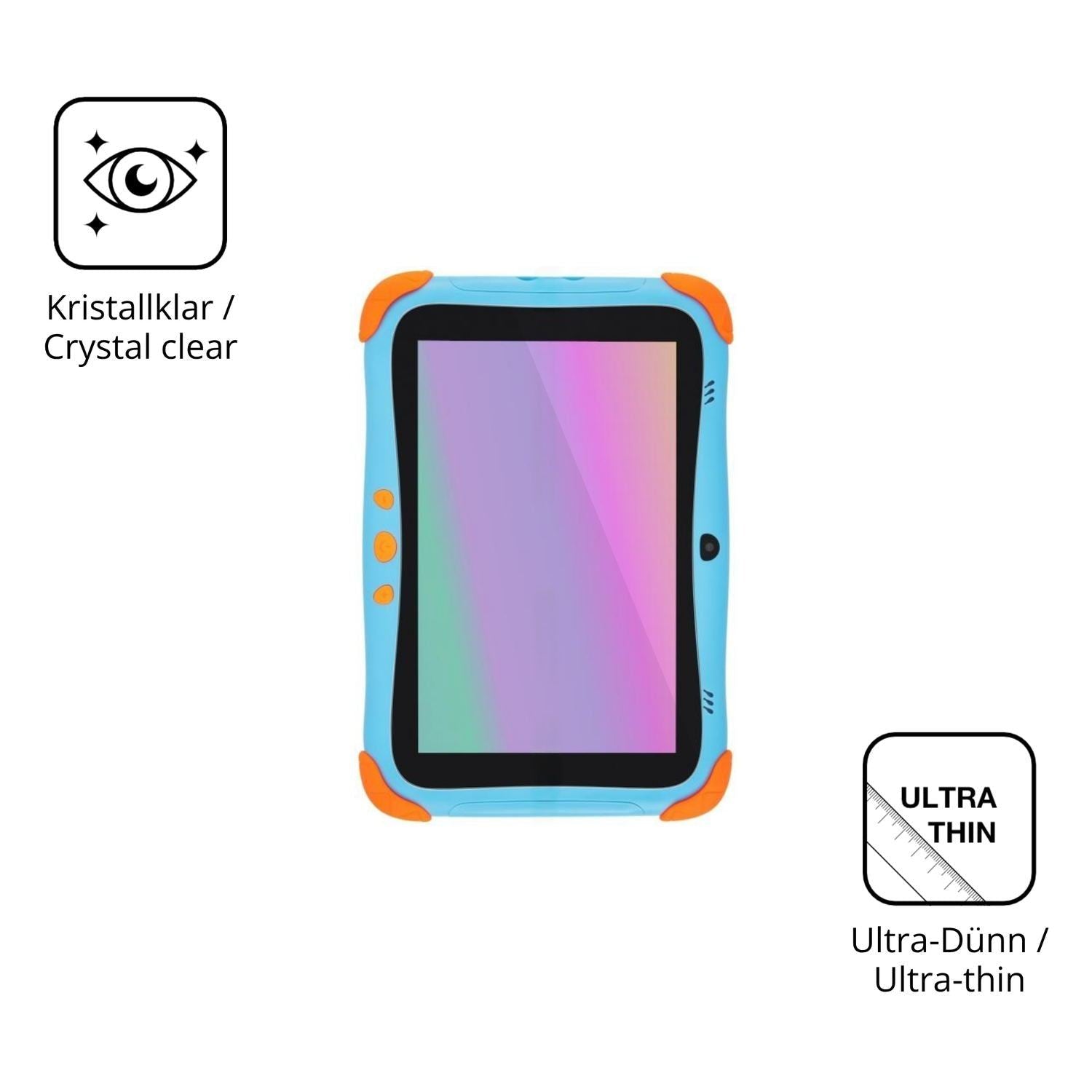 2x Schutzfolie klar für Digma Kids A8 Display-Schu (5)