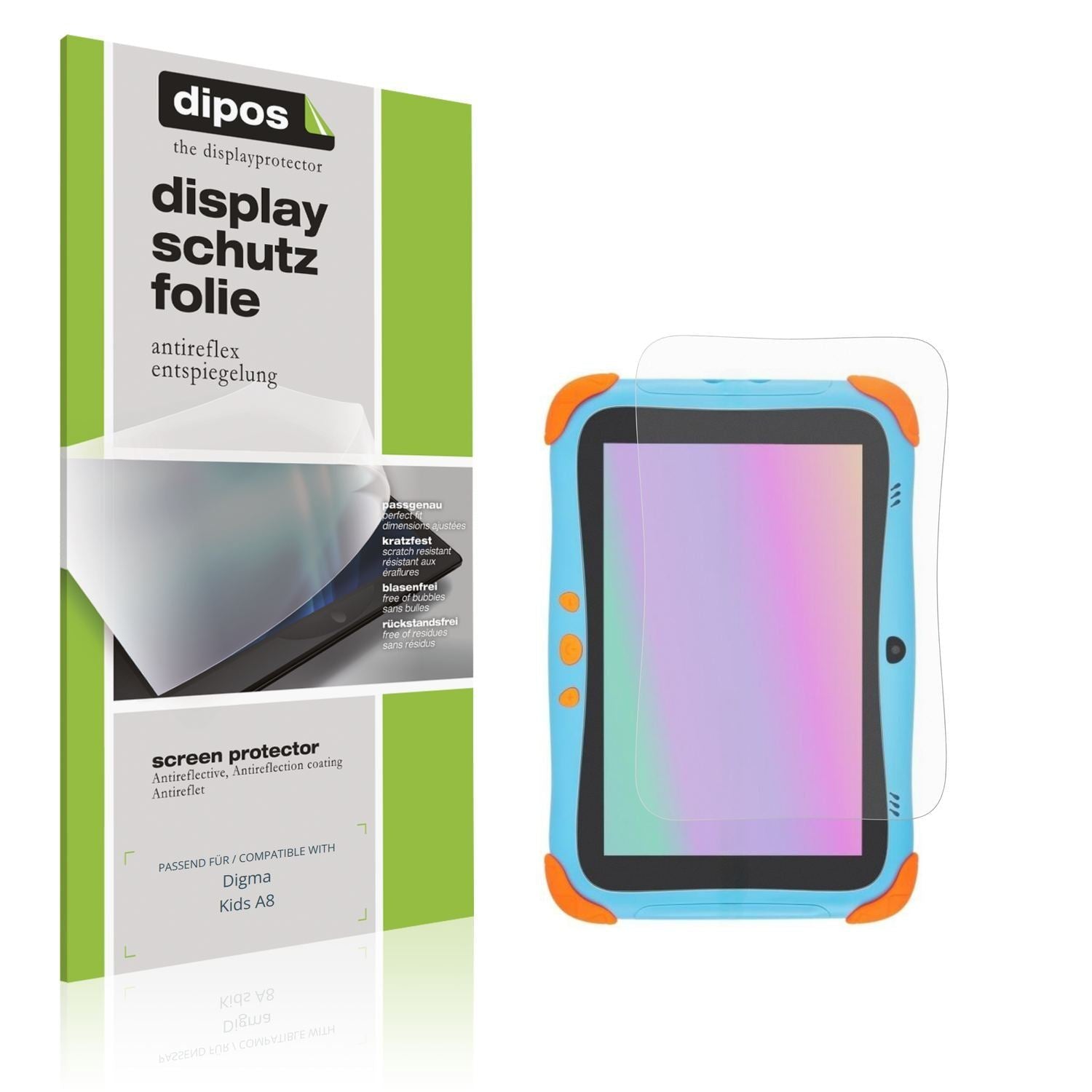 2x Schutzfolie matt für Digma Kids A8 Display-Schu (1)