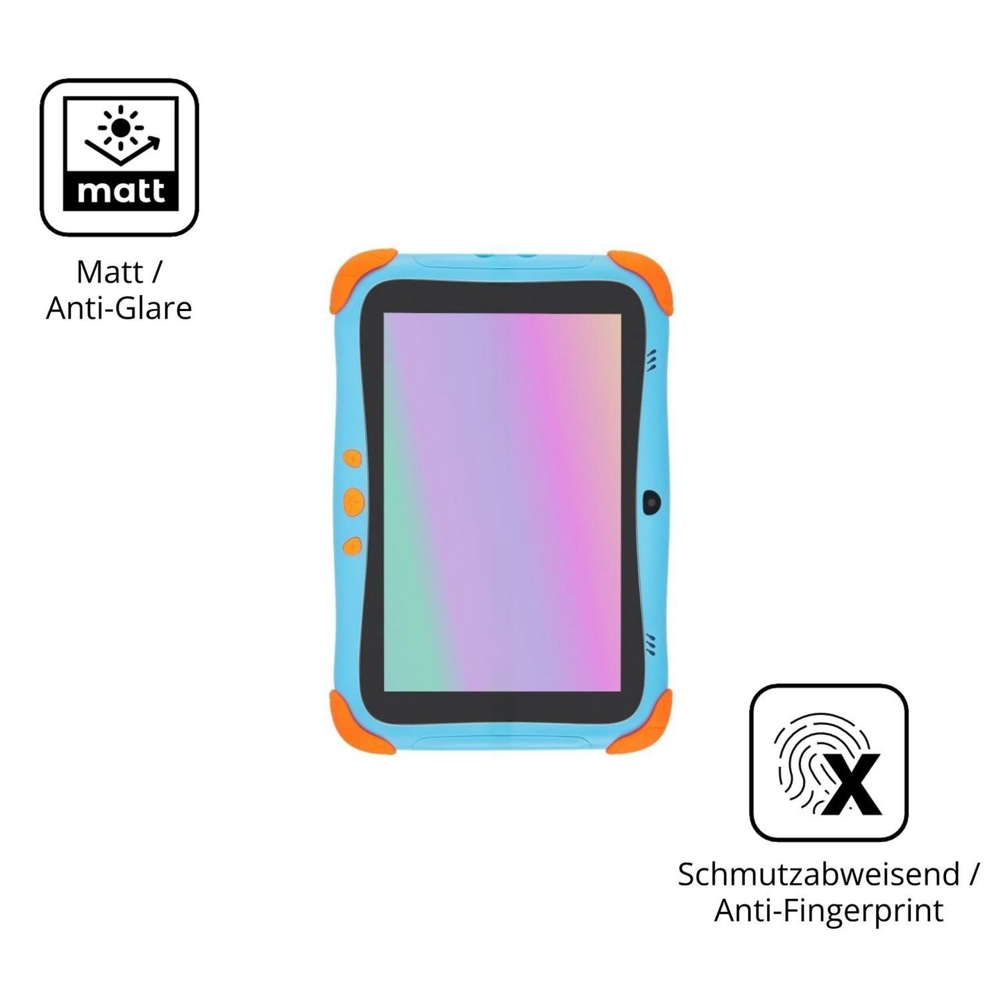 2x Schutzfolie matt für Digma Kids A8 Display-Schu (5)