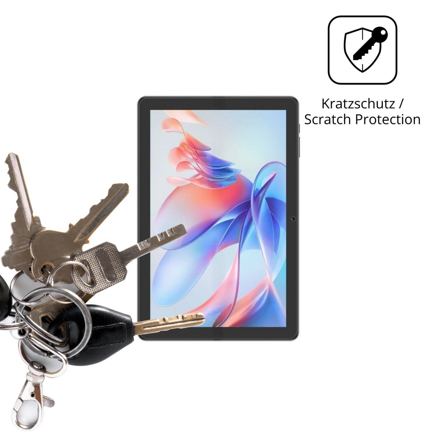 2x Schutzfolie matt für Digma K10 Plus Display-Sch (4)
