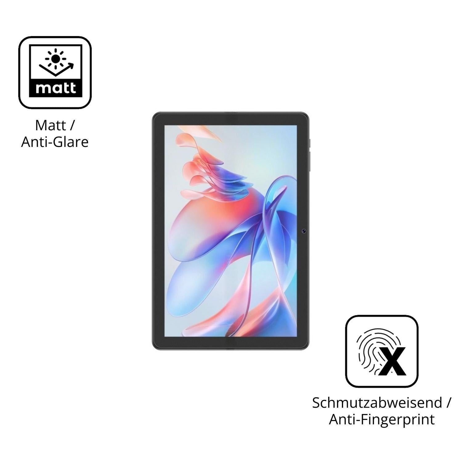 2x Schutzfolie matt für Digma K10 Plus Display-Sch (5)