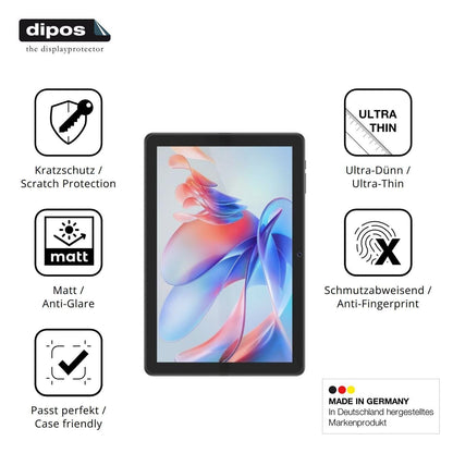2x Schutzfolie matt für Digma K10 Plus Display-Sch (7)