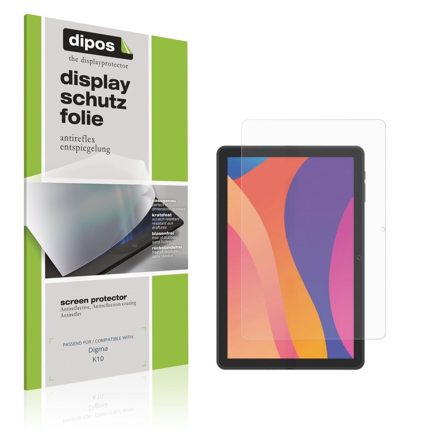 2x Schutzfolie matt für Digma K10 Display-Schutzfo (1)
