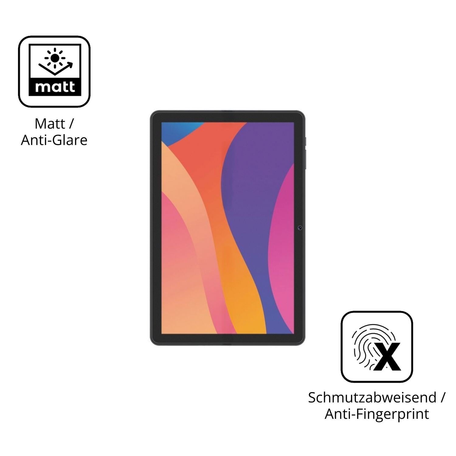 2x Schutzfolie matt für Digma K10 Display-Schutzfo (5)