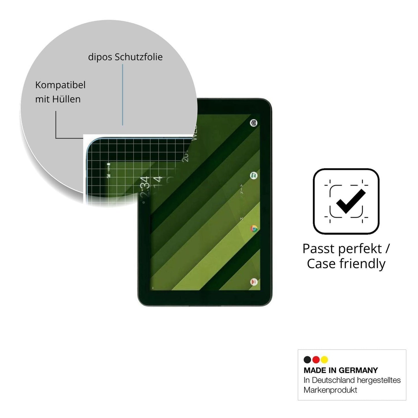 2x Schutzfolie klar für Kyocera Qua tab QZ10 Displ (6)