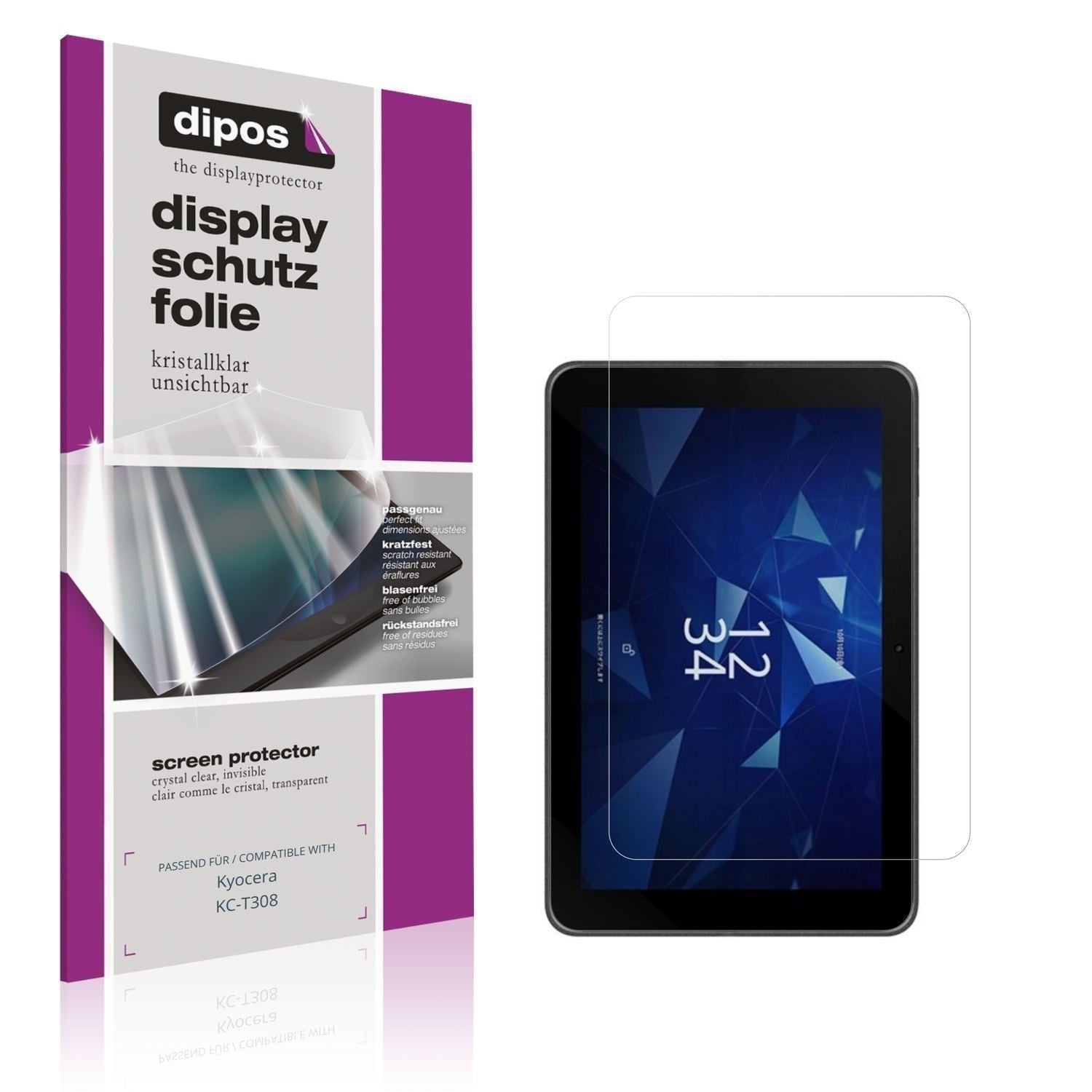 2x Schutzfolie klar für Kyocera KC-T308 Display-Sc (1)