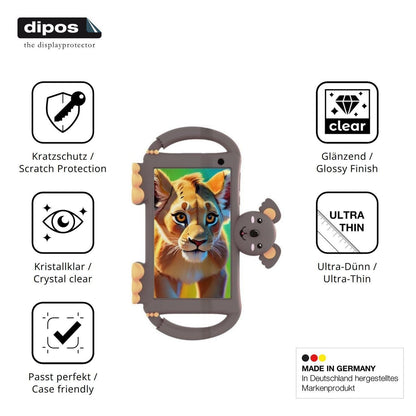 2x Schutzfolie klar für Logicom Logikids 7 Display (7)
