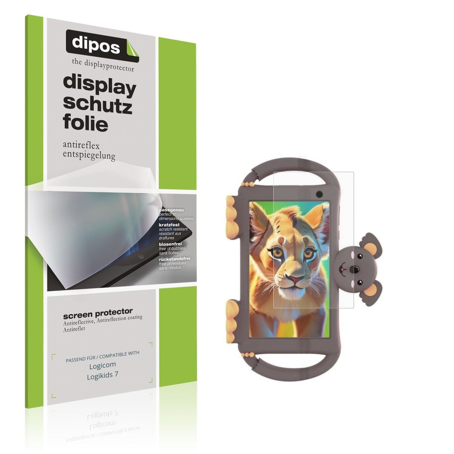 2x Schutzfolie matt für Logicom Logikids 7 Display (1)