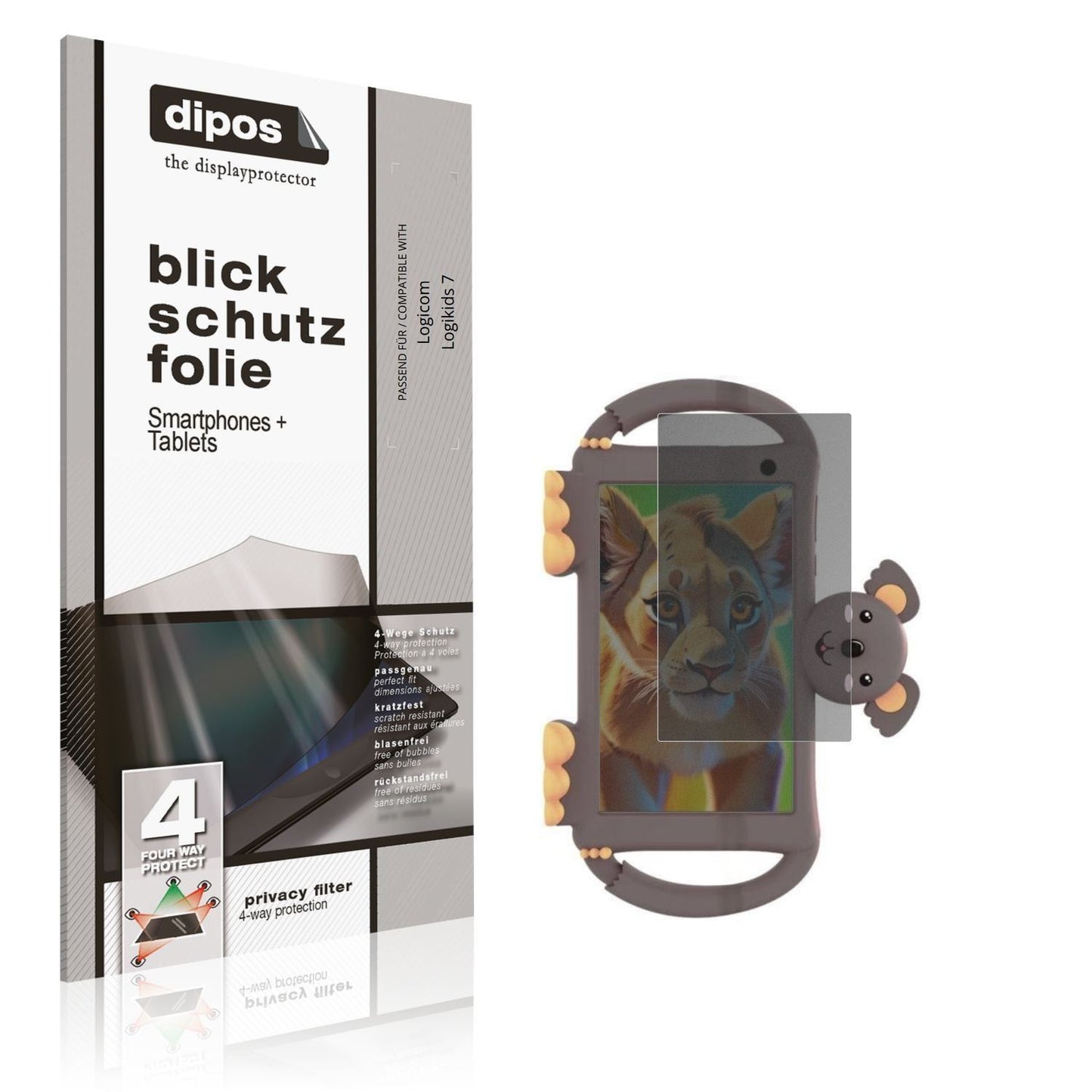 Blickschutzfolie für Logicom Logikids 7 matt Schut (1)