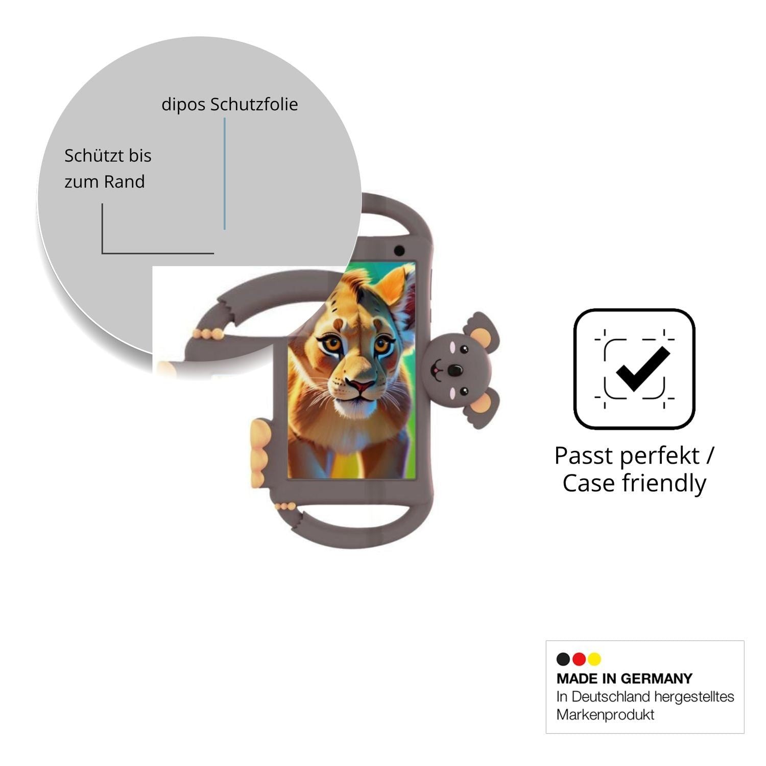 2x 9H Schutzfolie für Logicom Logikids 7 Panzerfol (6)