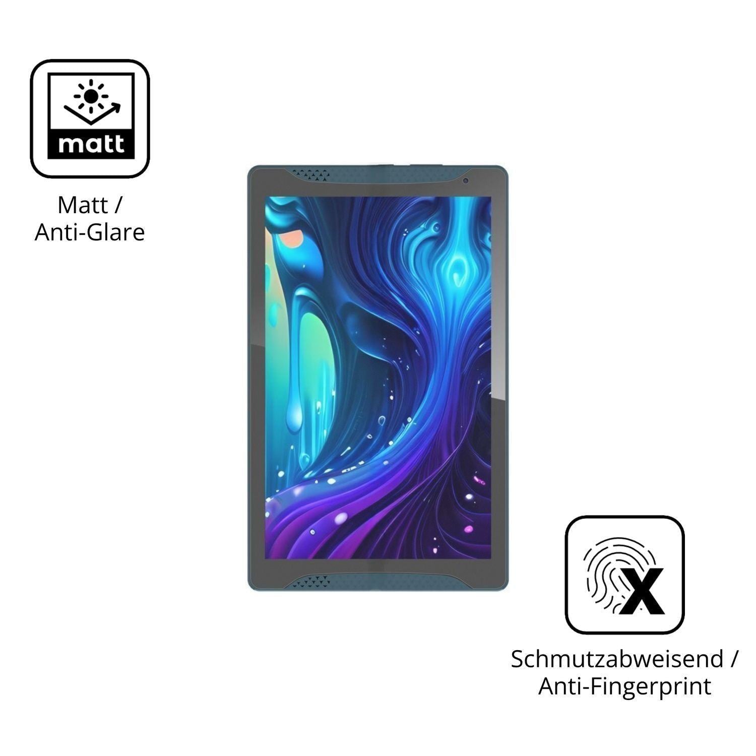 2x Schutzfolie matt für Logicom Tab Stand Pro 2 Di (5)