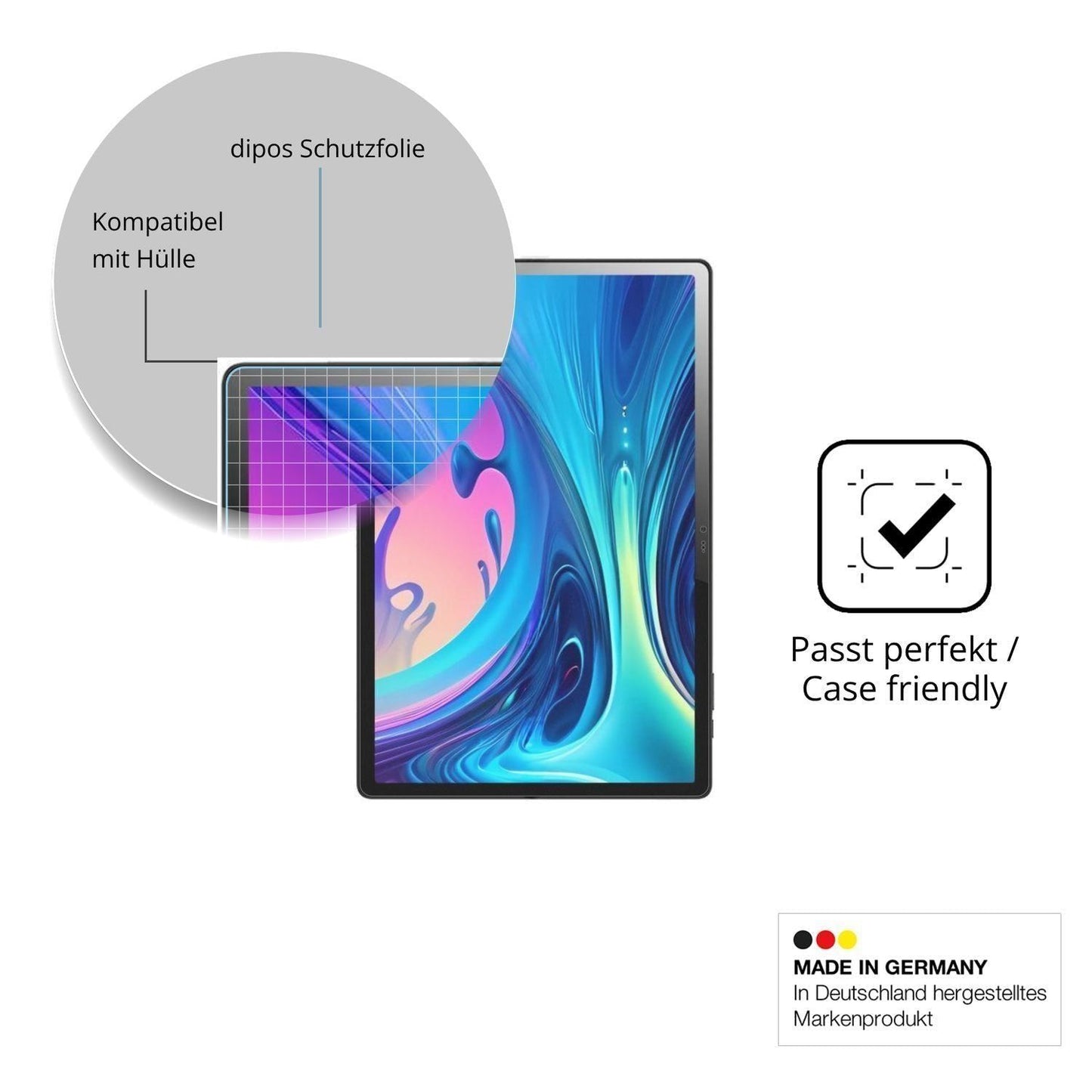 2x Schutzfolie matt für Logicom Tab XL 14 Display- (6)