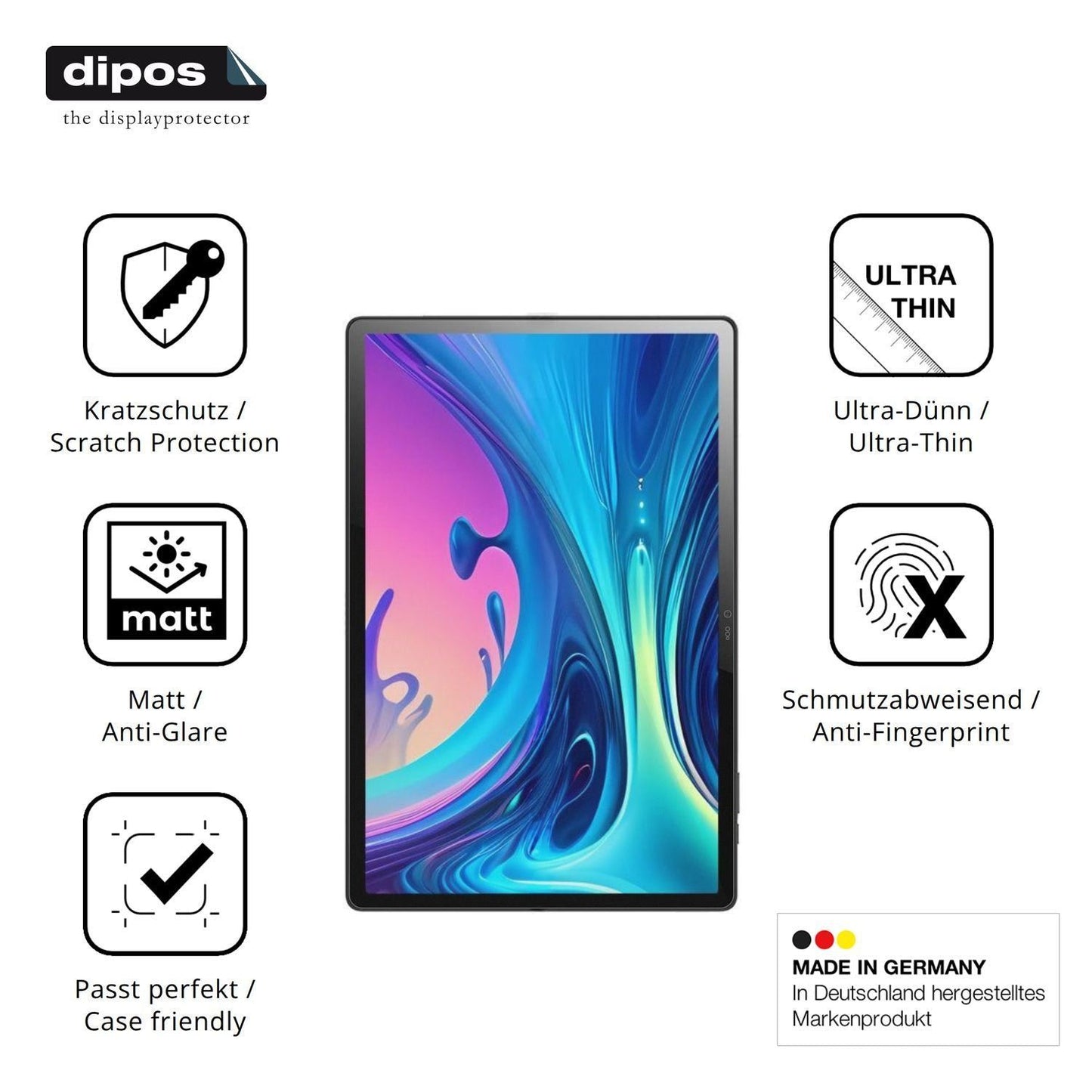 2x Schutzfolie matt für Logicom Tab XL 14 Display- (7)
