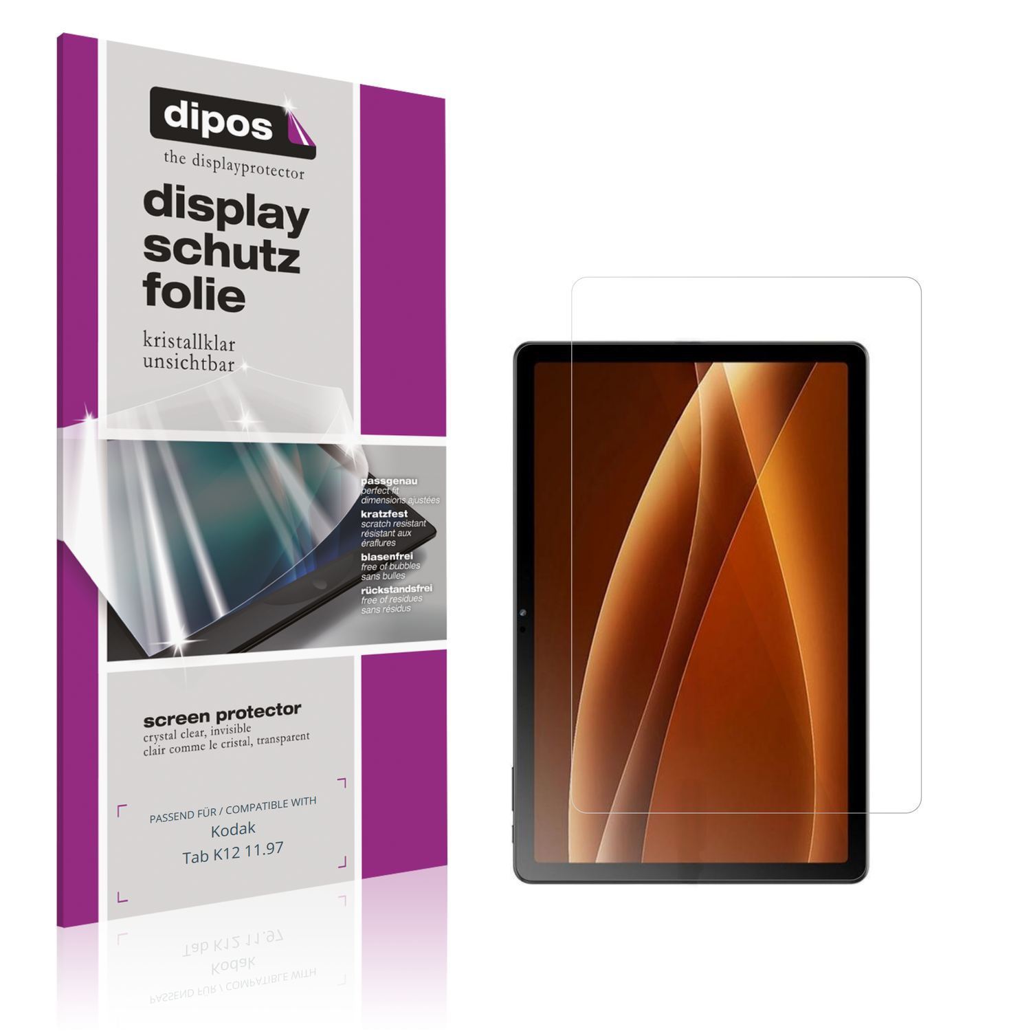 2x Schutzfolie klar für Kodak Tab K12 11.97 Displa (1)