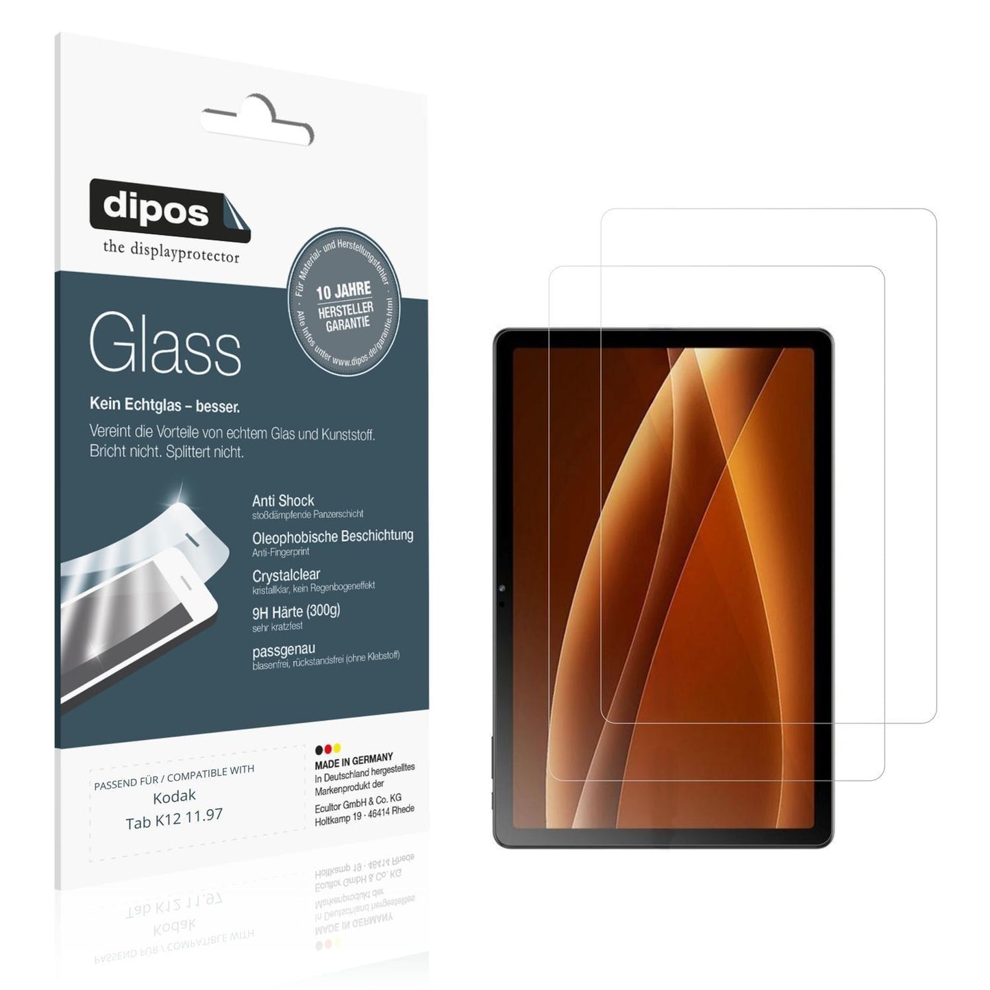 2x 9H Schutzfolie für Kodak Tab K12 11.97 Panzerfo (1)