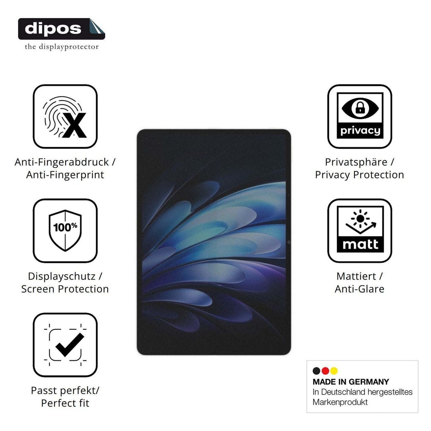 Blickschutzfolie für Vivo Pad5 Pro Soft Light matt (5)