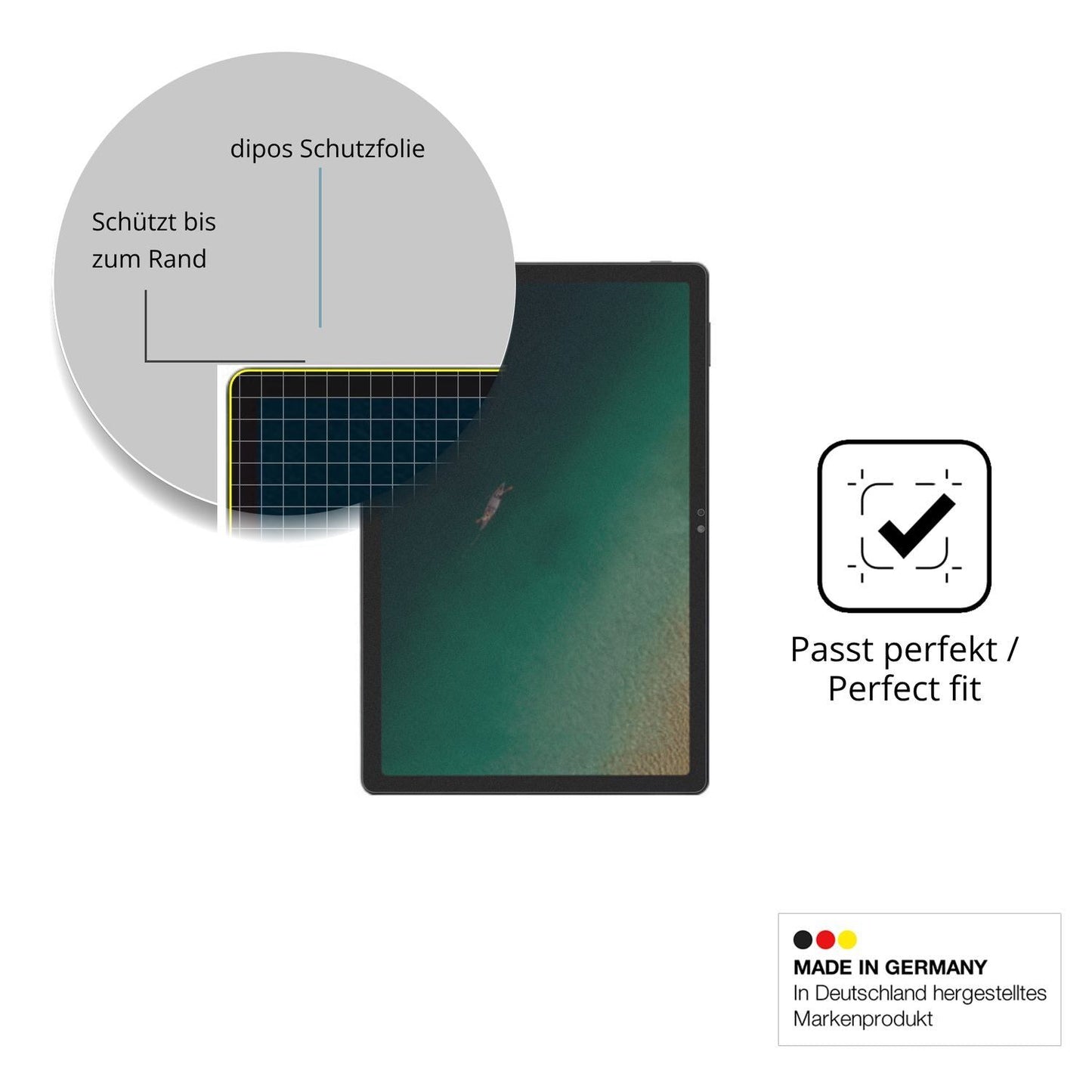 Blickschutzfolie für ZTE Pad X1102N matt Schutzfol (4)