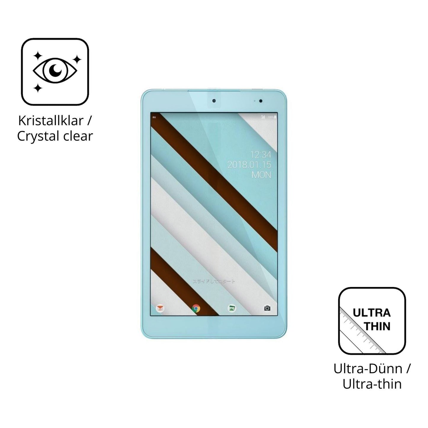 2x Schutzfolie klar für Kyocera Qua tab QZ8 Displa (5)