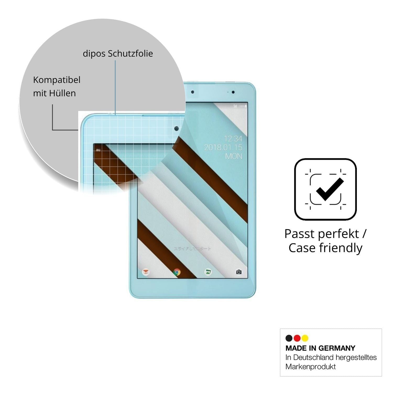 2x Schutzfolie klar für Kyocera Qua tab QZ8 Displa (6)