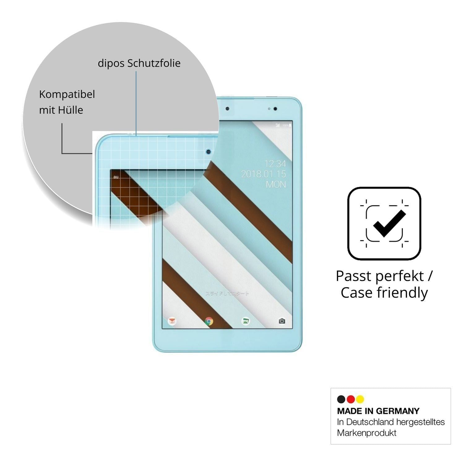 2x Schutzfolie matt für Kyocera Qua tab QZ8 Displa (6)