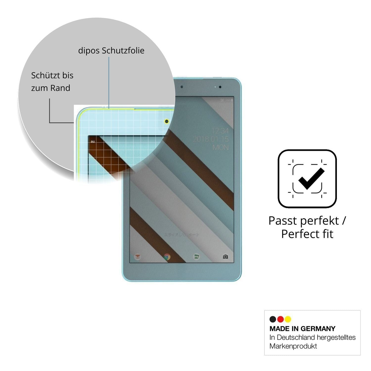 Blickschutzfolie für Kyocera Qua tab QZ8 matt Schu (4)