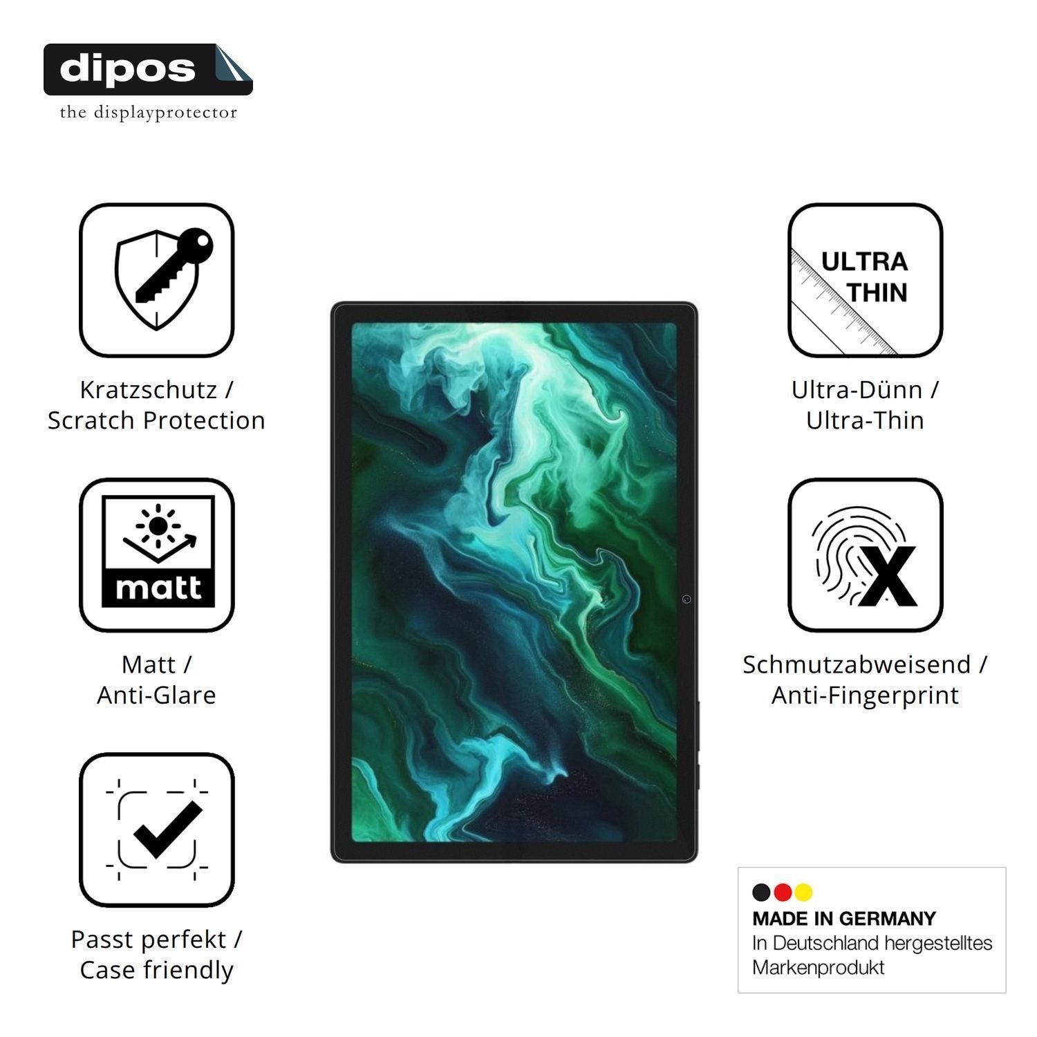 2x Schutzfolie matt für Digma Pro Wave 10.51 Displ (7)